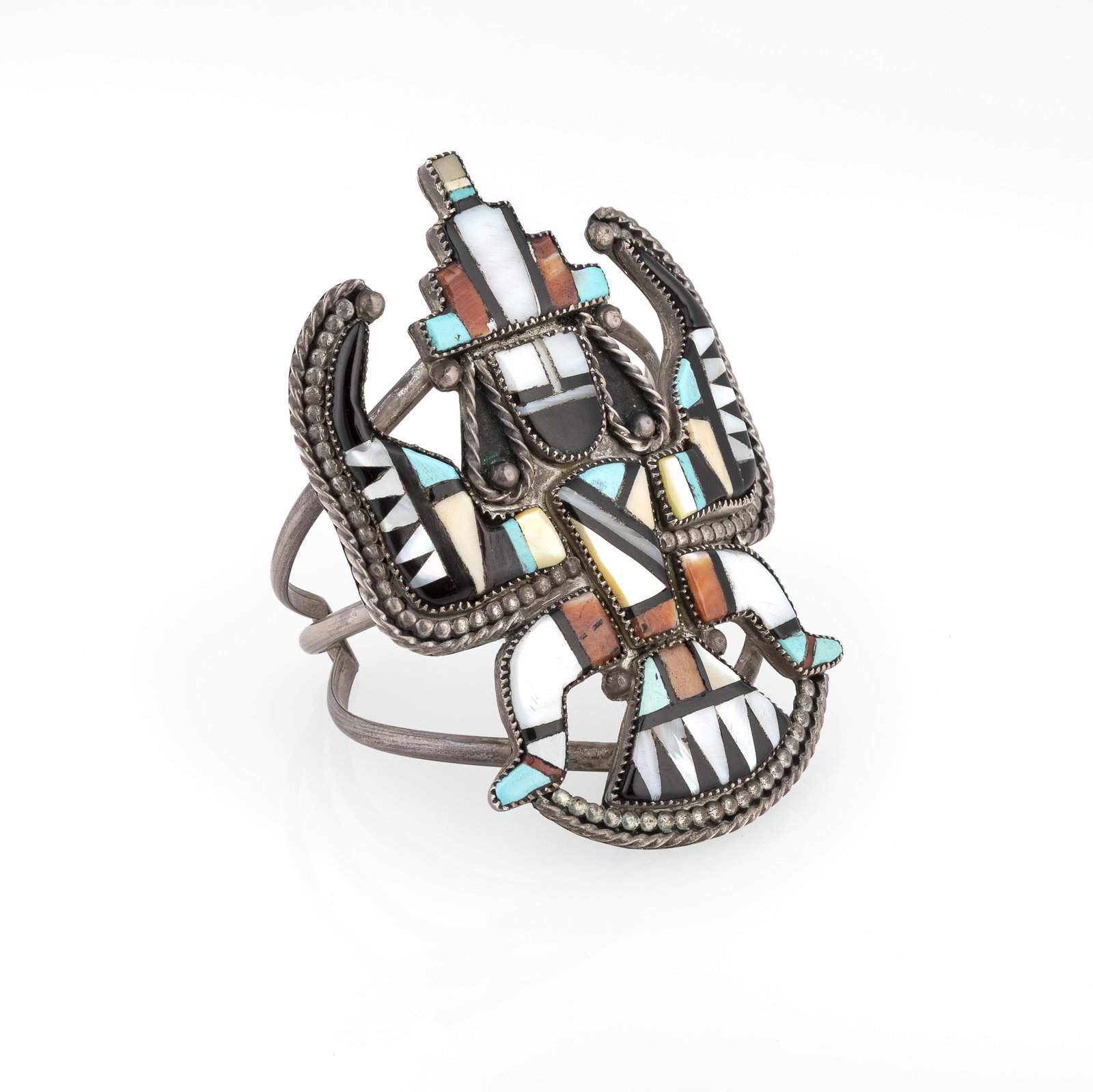 Attributed to [Teddy Weahkee], Knifewing Inlay Cuff, ca. 1955 (1 of 4)