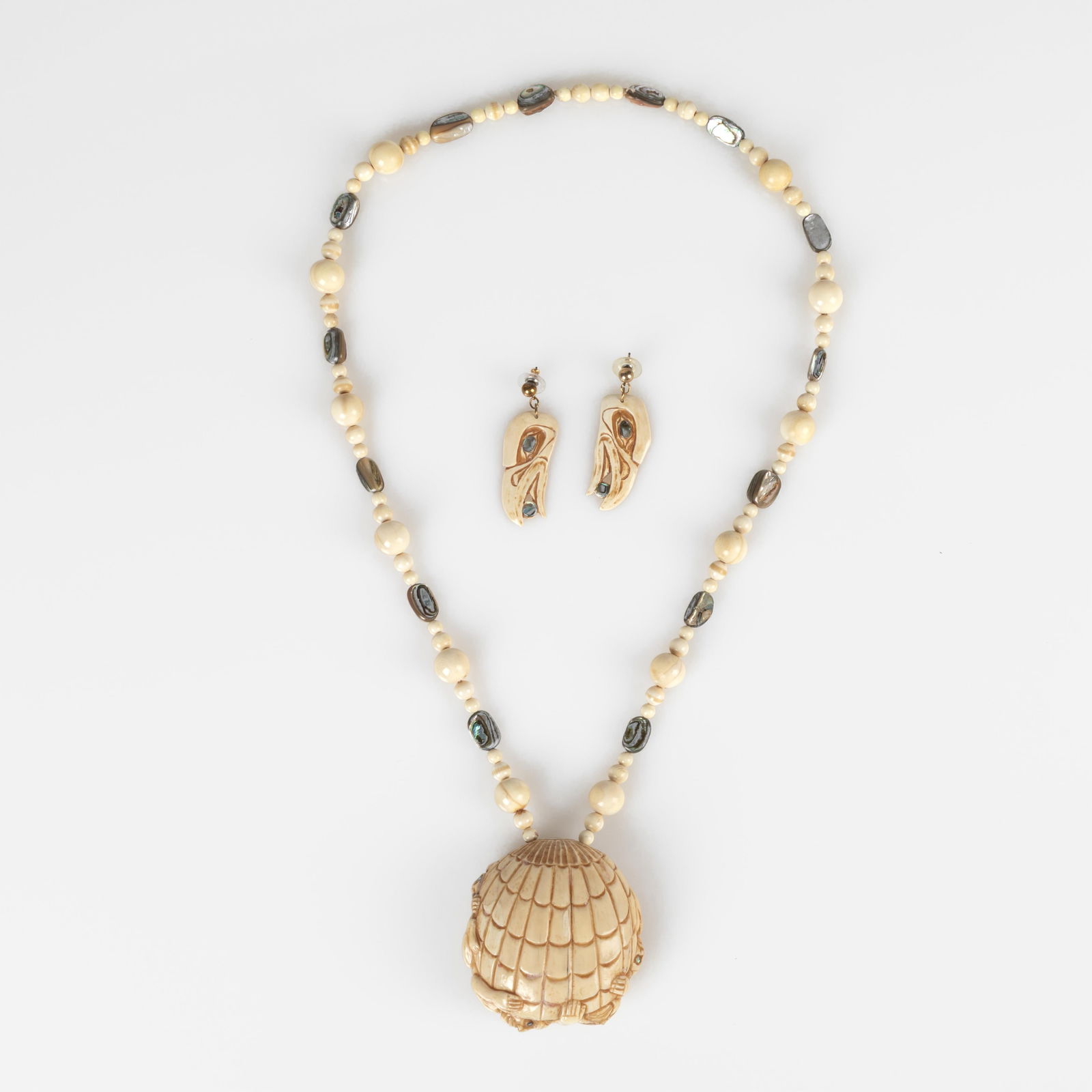 Patty Fawn, Jewelry Set with Reversible Necklace + Earrings, ca. 1985 (1 of 5)