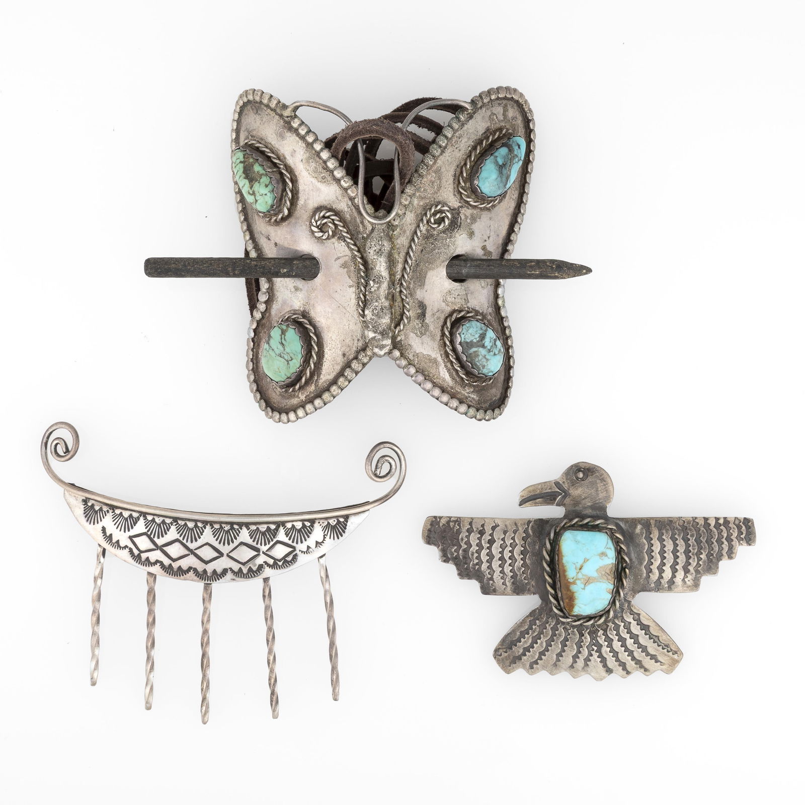 Albert + Jeanette Cleveland et al, Set of Three Silver Jewelry Items, ca. 1955 (1 of 2)
