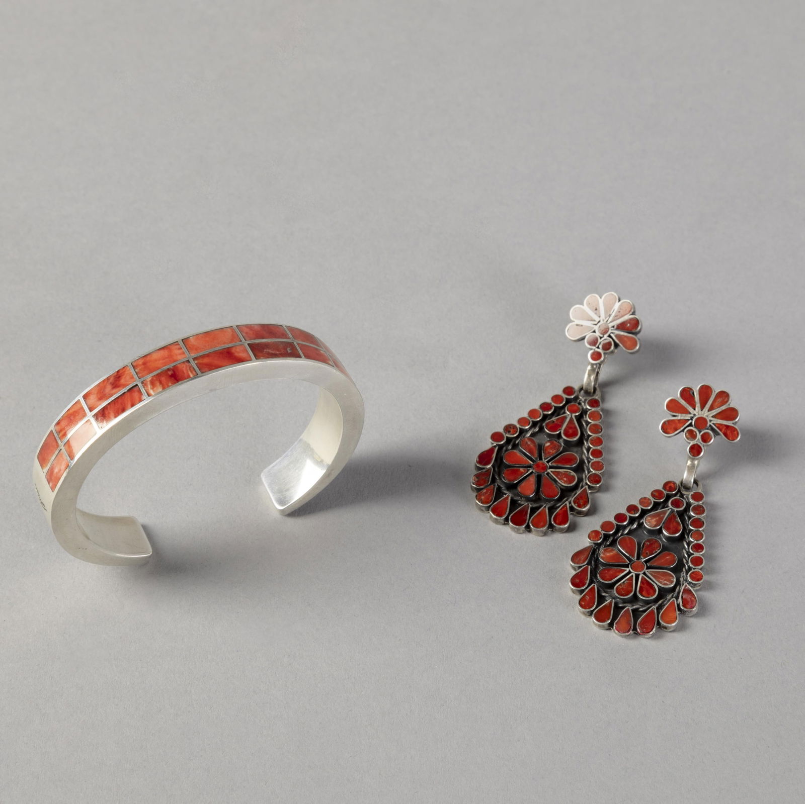 Federico Jimenez, Spiny Oyster Jewelry Set with Cuff + Earrings (1 of 2)