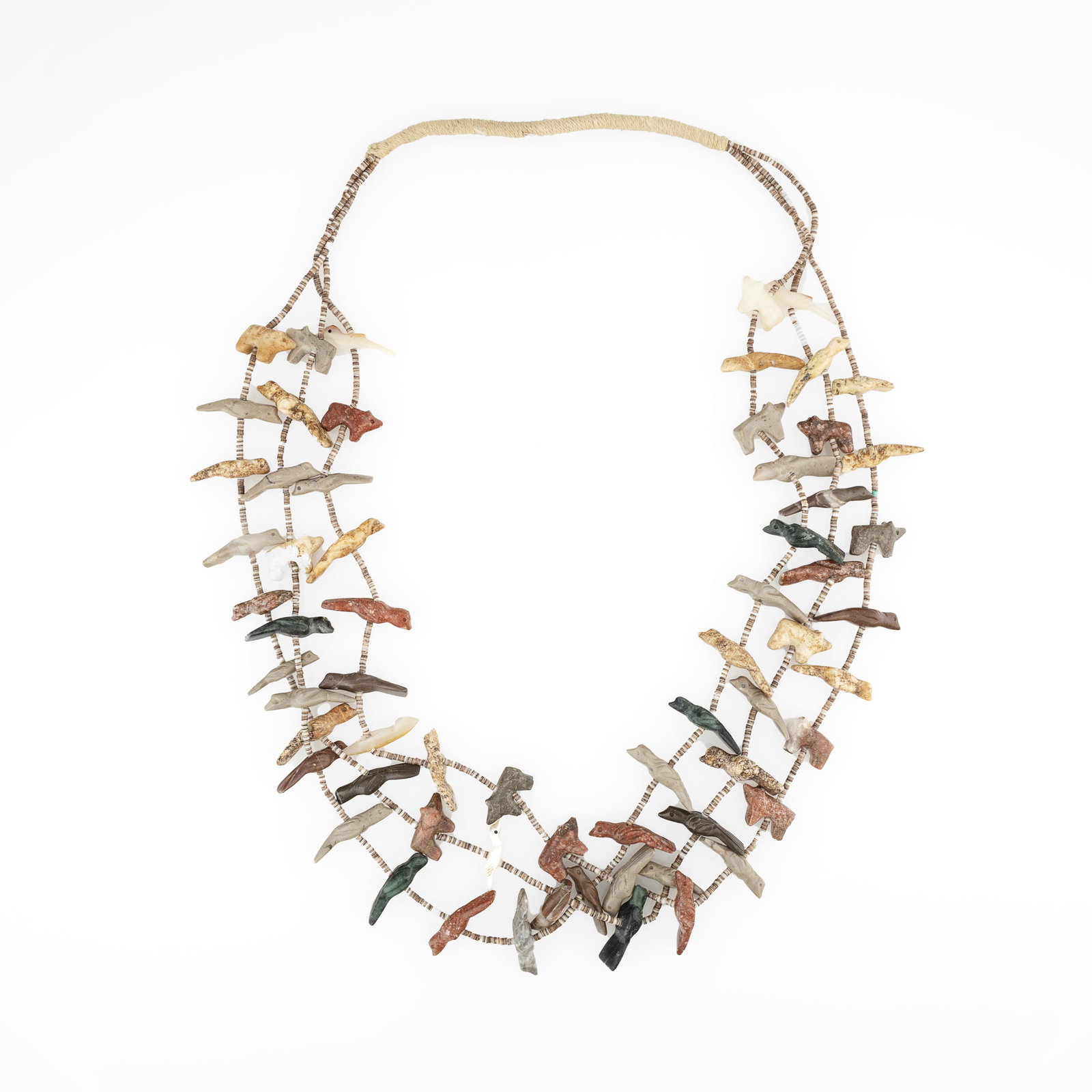 Zuni, Three Strand Fetish Necklace, ca. 1975 (1 of 2)