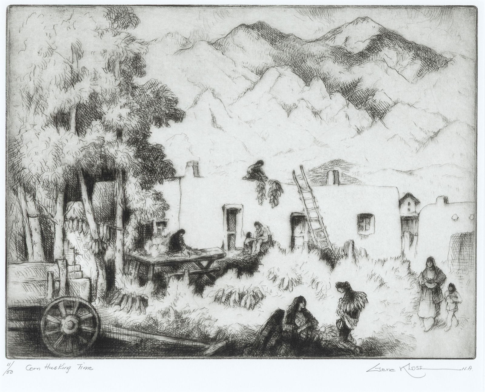 Gene Kloss, Corn Husking Time, 1979 (1 of 3)