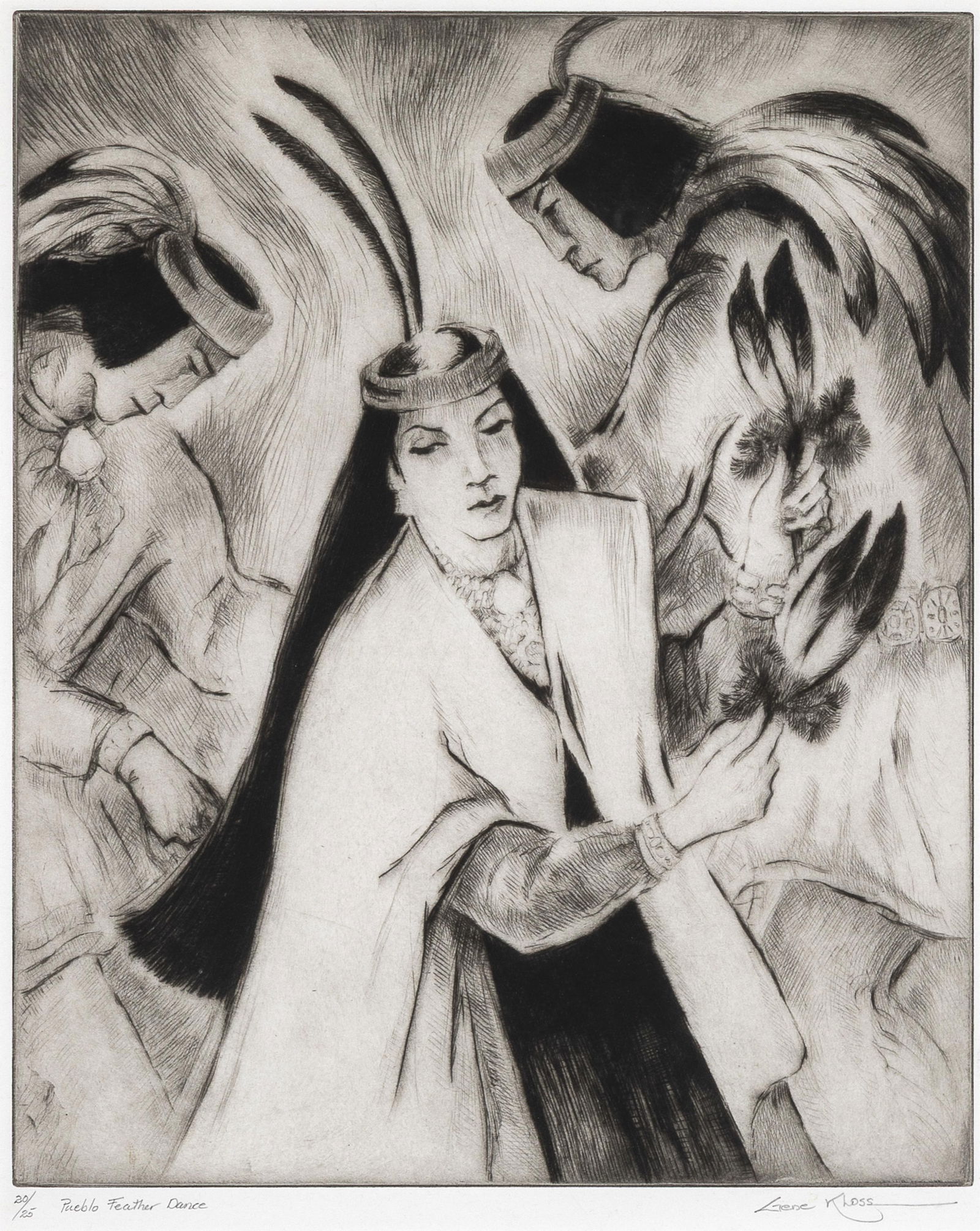 Gene Kloss, Pueblo Feather Dance, 1973 (1 of 2)