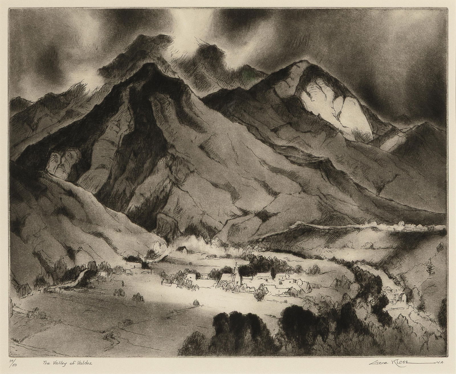 Gene Kloss, The Valley of Valdez (State II), 1973 (1 of 3)