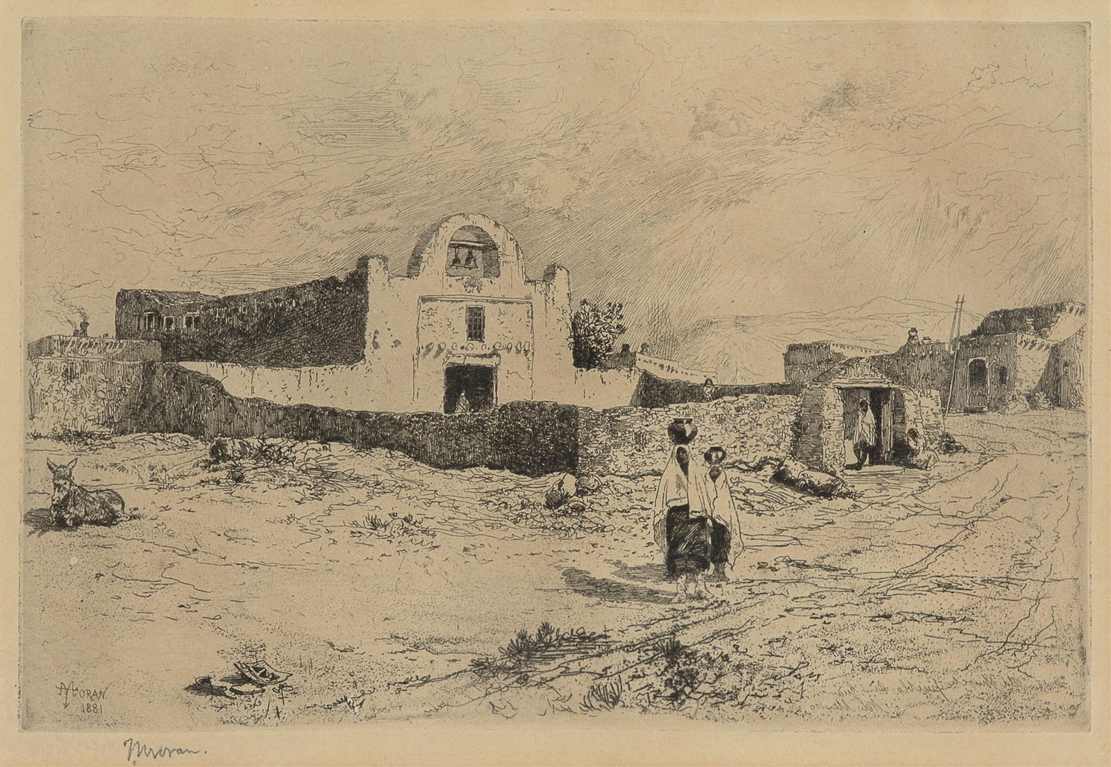 Thomas Moran, Chapel in New Mexico, 1881 (1 of 3)