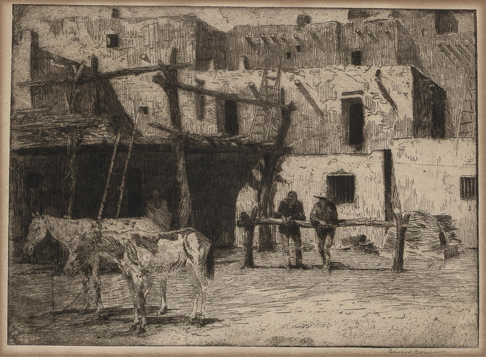 Edward Borein, The Horse Trade, Taos (1 of 2)