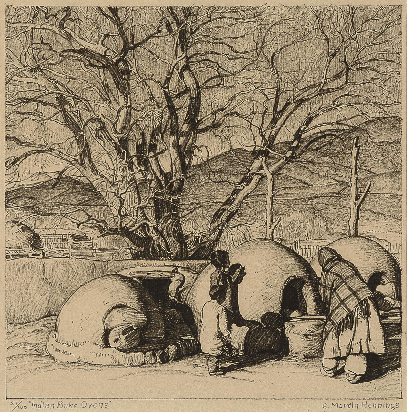 Ernest Martin Hennings, Indian Bake Ovens, 1924 - 1925 (1 of 2)