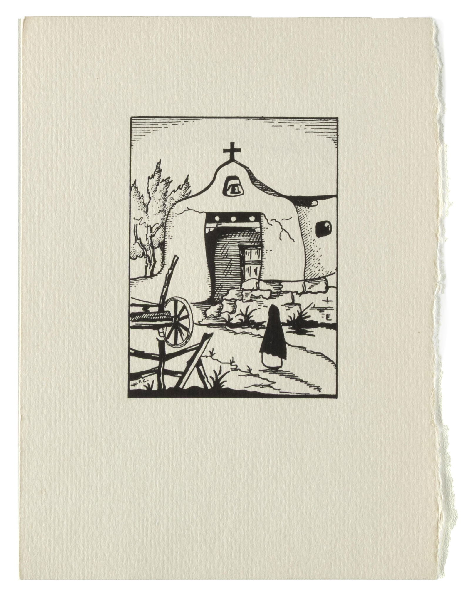 Willard Clark, Untitled (Adobe Church), ca. 1938 (1 of 2)