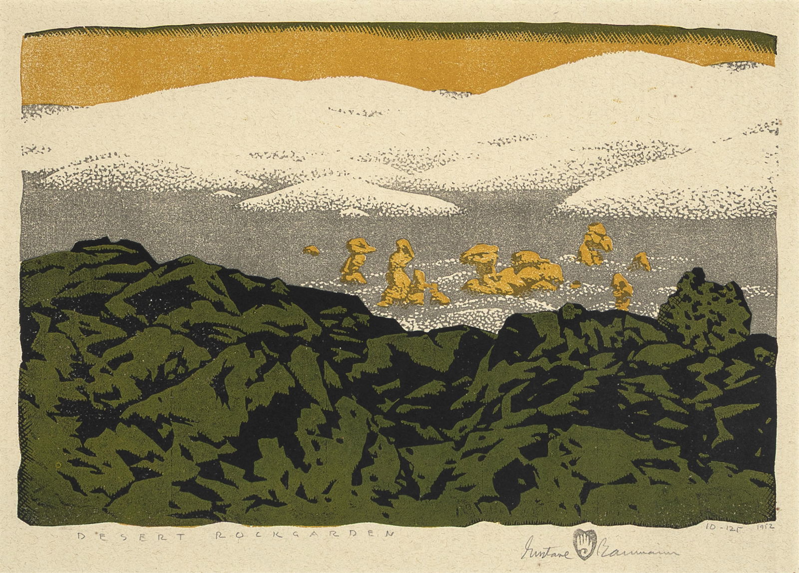 Gustave Baumann, Desert Rock Garden, 1952 (1 of 2)