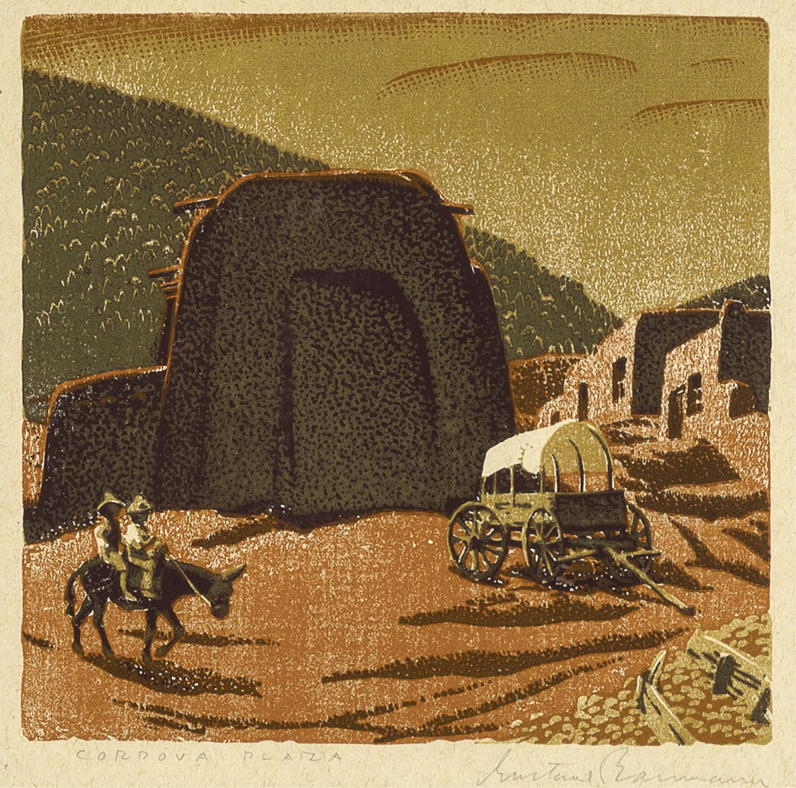 Gustave Baumann, Cordova Plaza, 1943 (1 of 2)