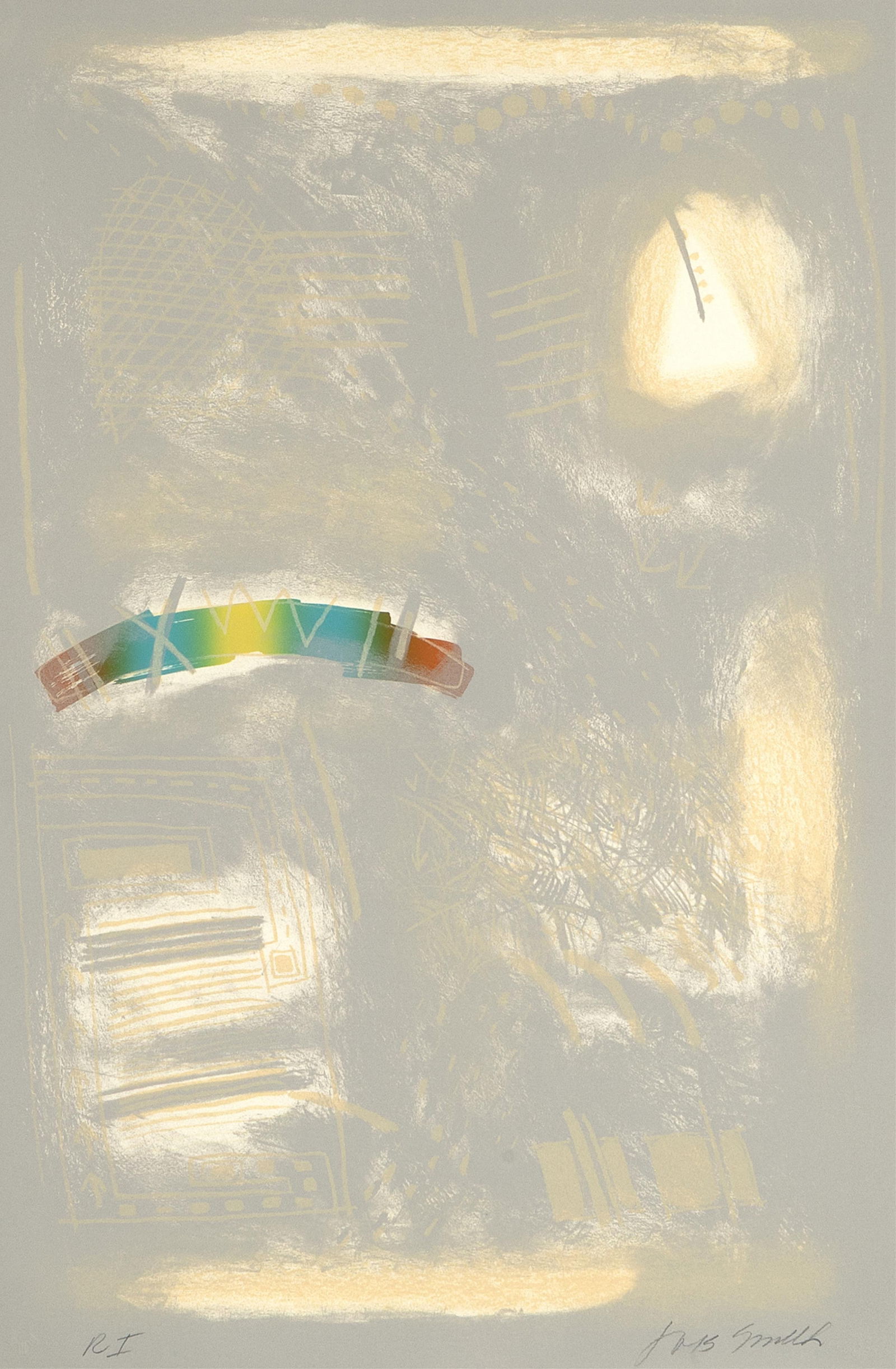 Jaune Quick-to-See Smith, Untitled (Abstract with Rainbow) (1 of 2)
