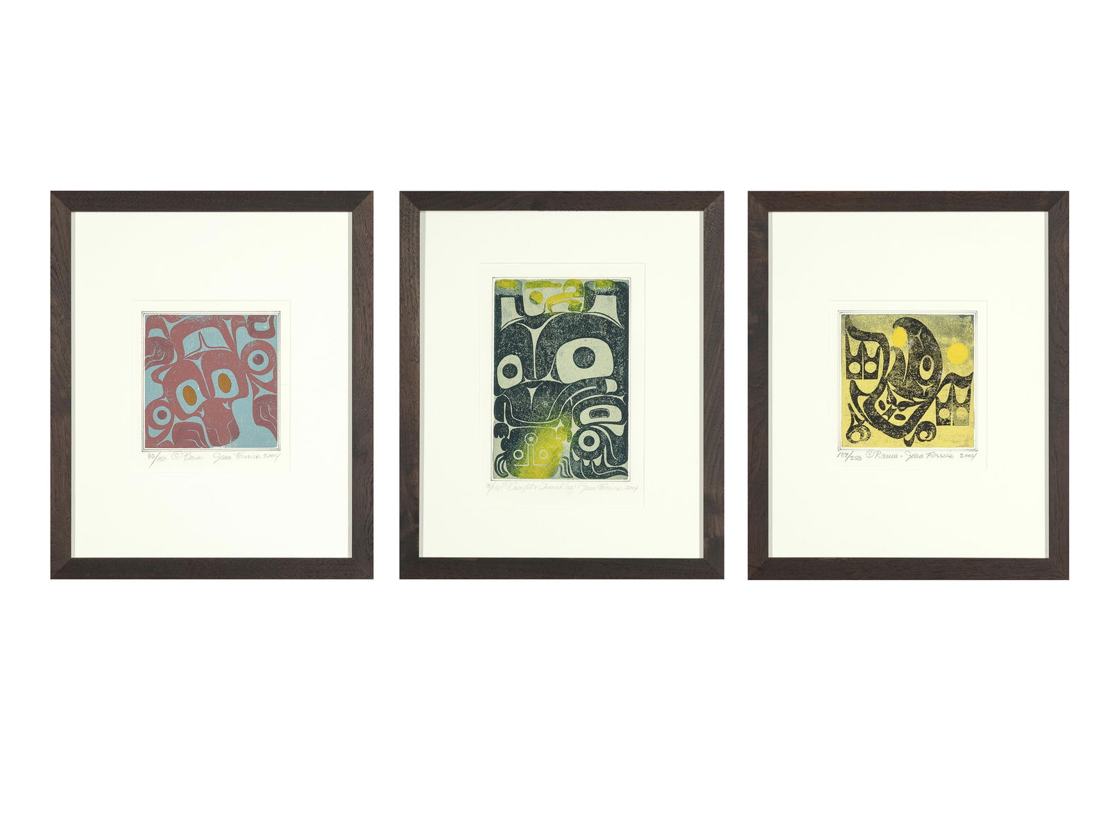 Jean Louis Ferrier, Group of Three Prints, 2004: Bear + Caught and Chewed Up + Raueu (1 of 7)