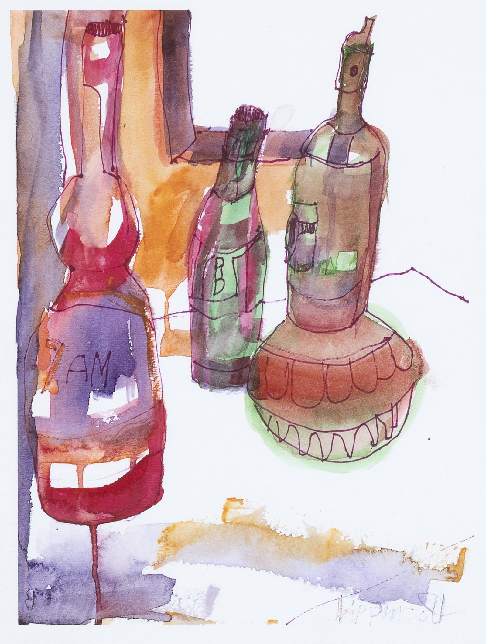 Janet Lippincott, Untitled (Still Life with Three Bottles) (1 of 3)