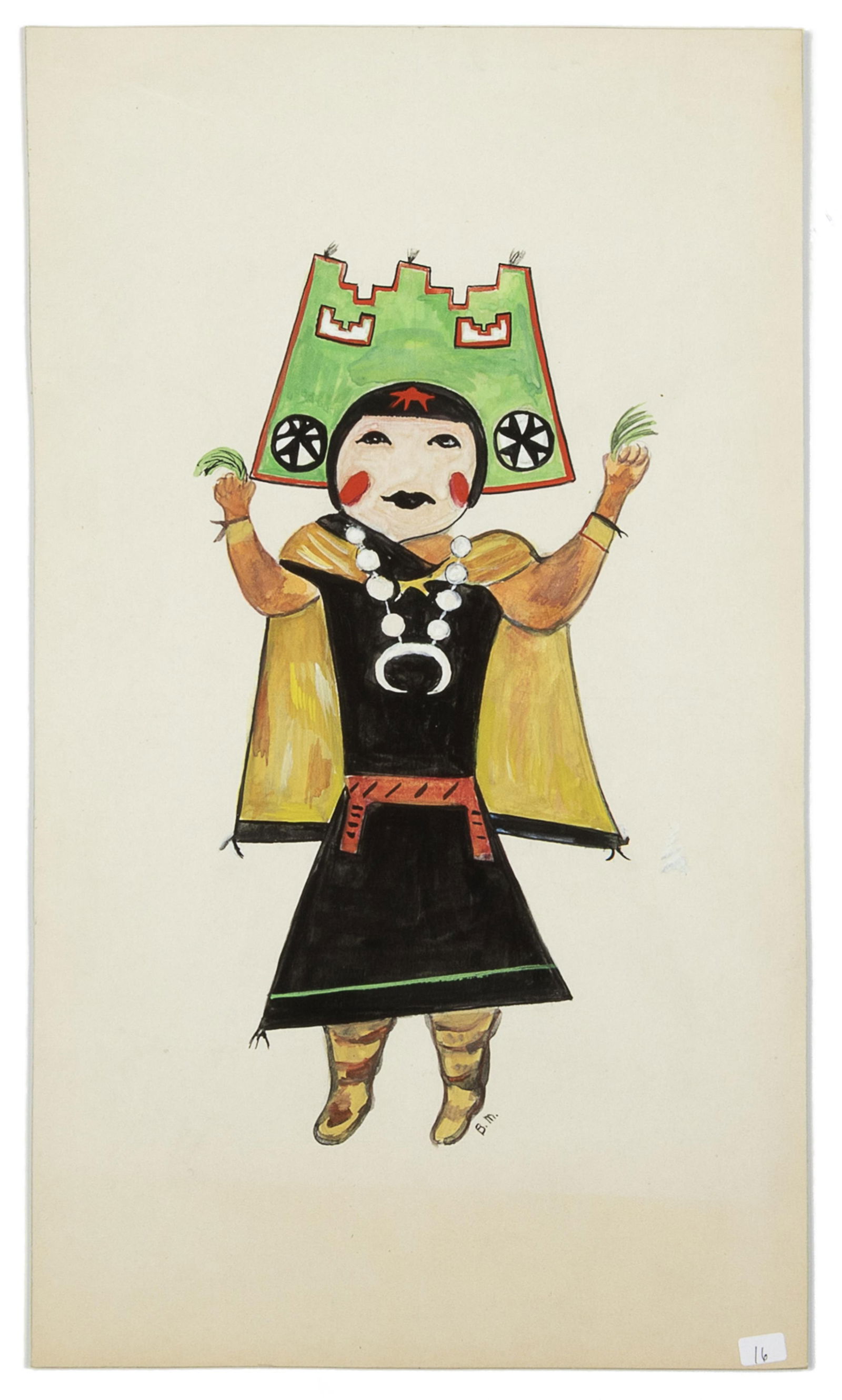 Beatrice Mandelman, Female Pueblo Dancer with Tableta (1 of 2)