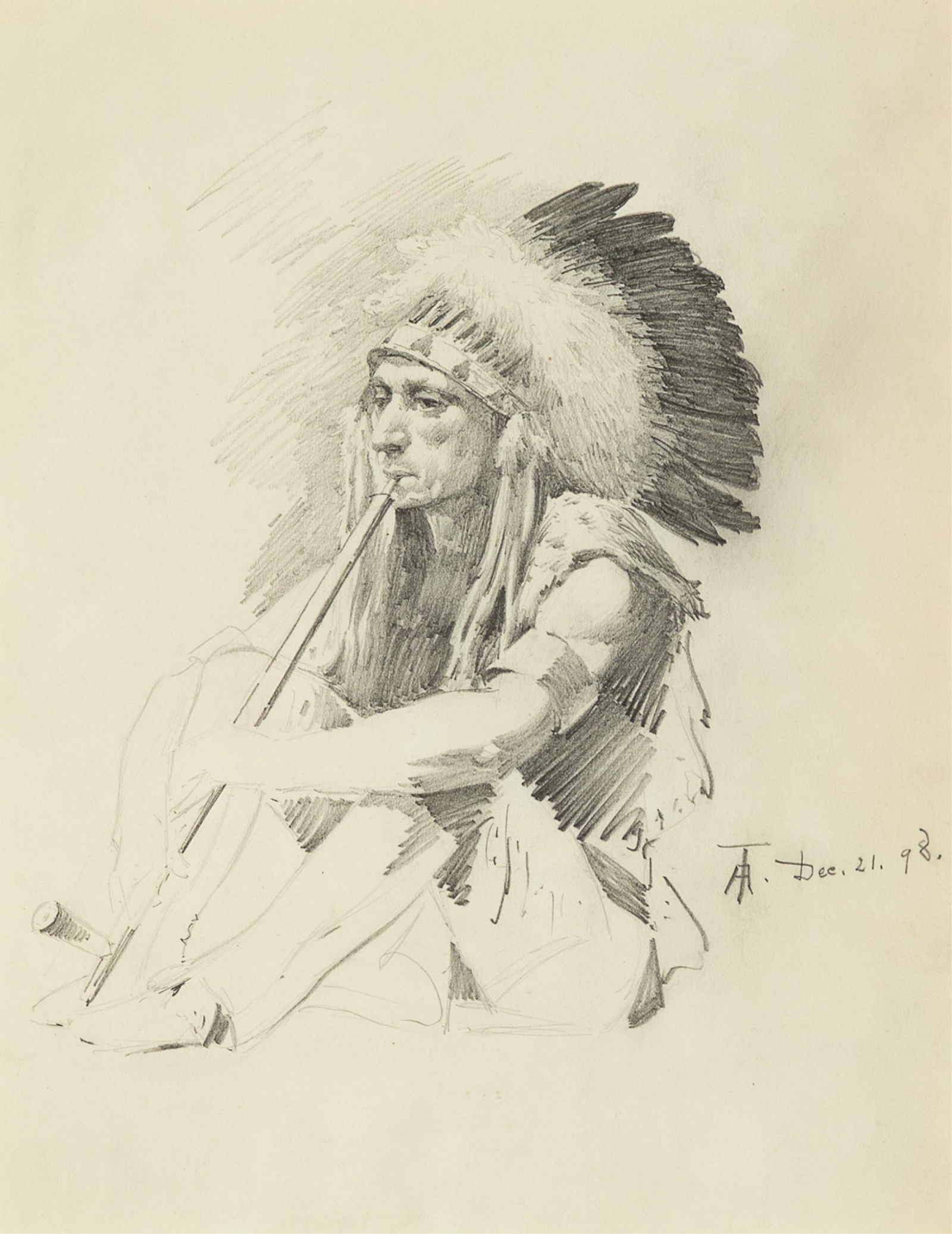 Arthur Thomas, Indian Smoking Pipe, 1898 (1 of 3)