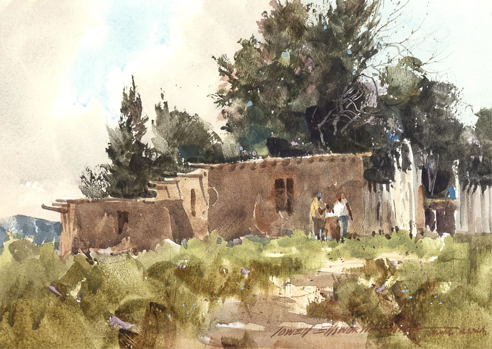 Lowell Ellsworth Smith, On the Spot Study (Adobe Near Santa Fe): Lowell Ellsworth Smith1924 - 2008On the Spot Study (Adobe Near Santa Fe)watercolor on papersigned lower right: LOWELL ELLSWORTH SMITH A.W.S., N.A.W.A.inscribed verso: ON THE SPOT STUDY- / ADOBE NEAR S