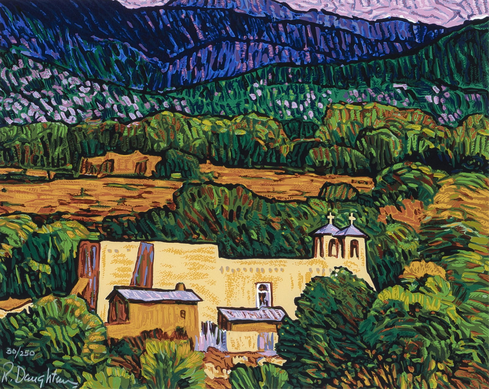 Robert A. Daughters, Trampas Morning: Robert A. Daughters1929 - 2013Trampas Morninglithograph, edition 30 of 250editioned and signed lower left: 30/250 / R. Daughters11 3/4 x 14 3/4 in. (29.8 x 37.5 cm.), frame: 20 1/2 x 23 1/8 x 1 in. (5