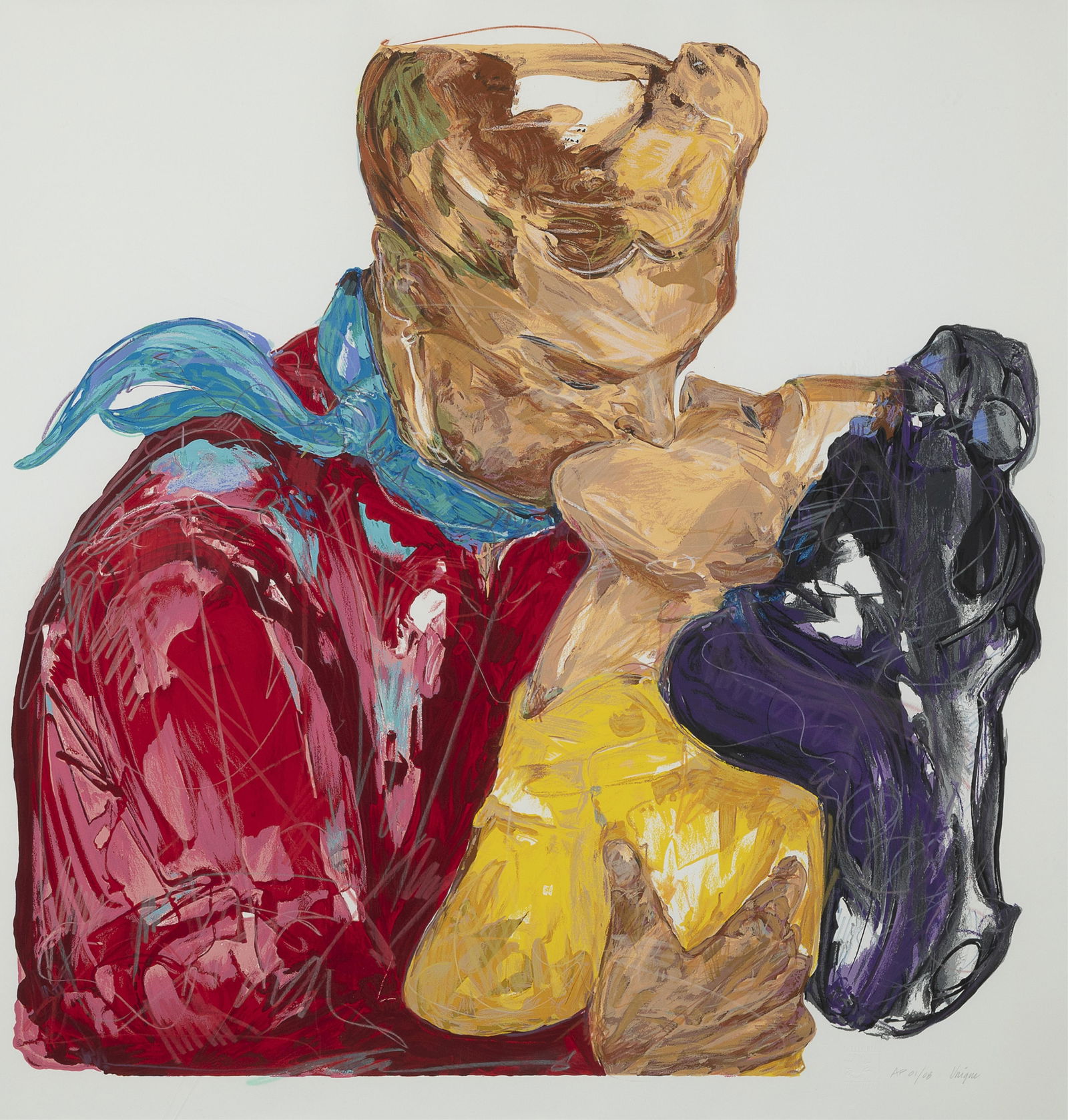 Carrie Fell, Spring Fever: Carrie Fell b. 1962 Spring Fever serigraph, artist's proof, edition 1 of 8 editioned and inscribed lower right: AP 01/08 Unique artist's chop lower right 39 x 37 in. (99.1 x 94 cm.), frame: 52 5/8 x