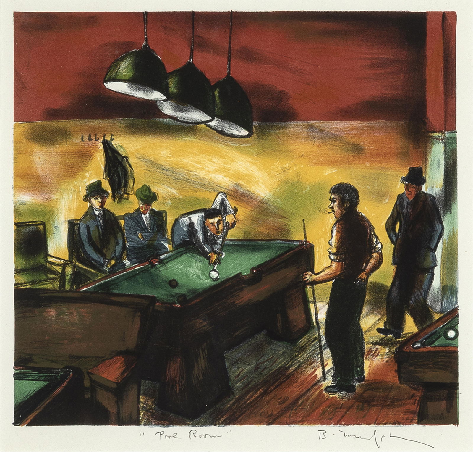 Beatrice Mandelman, Poolroom, ca. 1936 - 1938 (1 of 2)
