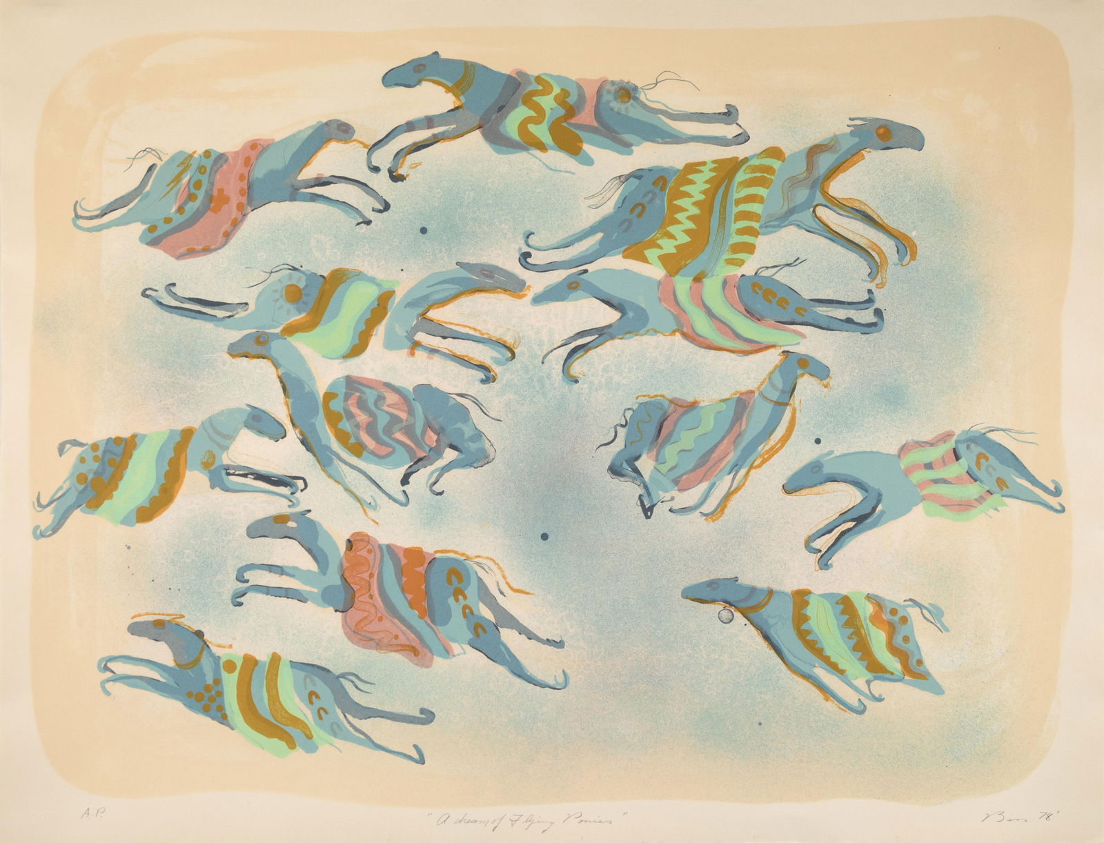 Earl Biss, A Dream of Flying Ponies, 1978 (1 of 3)