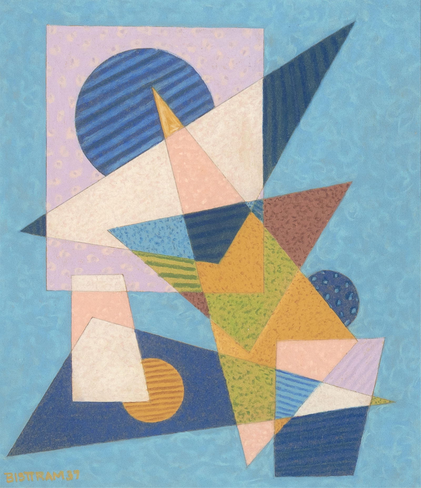 Emil James Bisttram, Untitled (Geometric Abstract), 1937 (1 of 2)