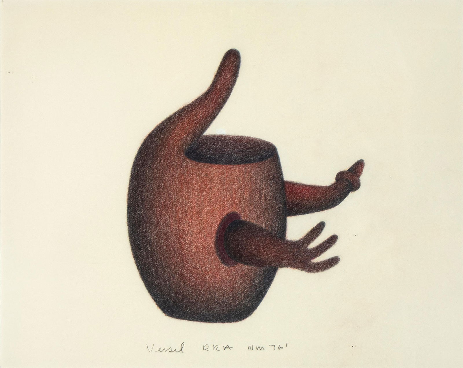 Russell R. Adams, Vessel, 1976: Russell R. Adams 1943 - 2024 Vessel, 1976 pastel titled, initialed, and dated lower center: Vessel RRA NM 76' 10 3/4 x 13 1/2 in. (27.3 x 34.3 cm.), frame: 17 1/2 x 20 1/2 x 1 1/4 in. (44.5 x 52.1 x