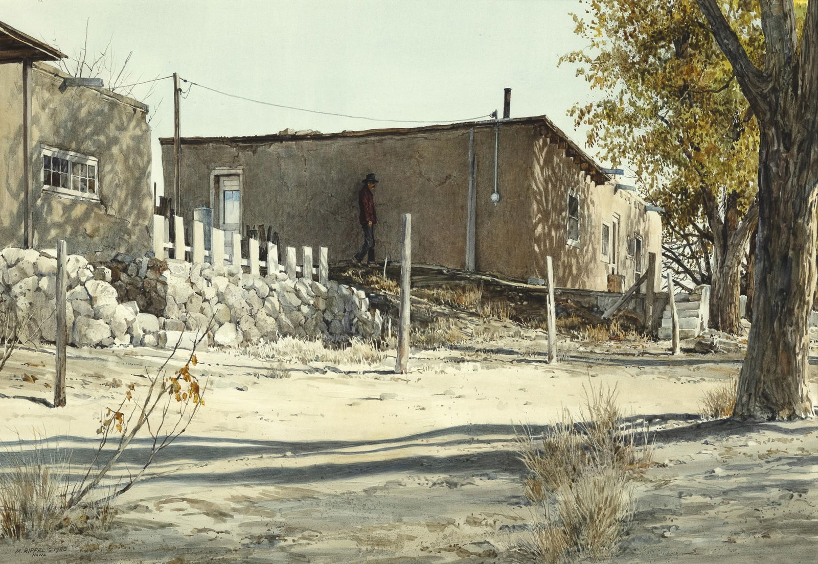 Morris Rippel, Manuel and His Dog, 1980 (1 of 2)