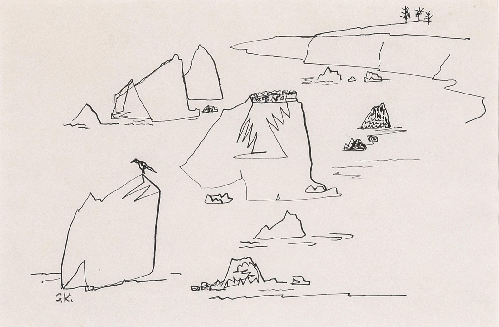 Gina Brook Knee, Oregon Landscape, ca. 1954 (1 of 2)