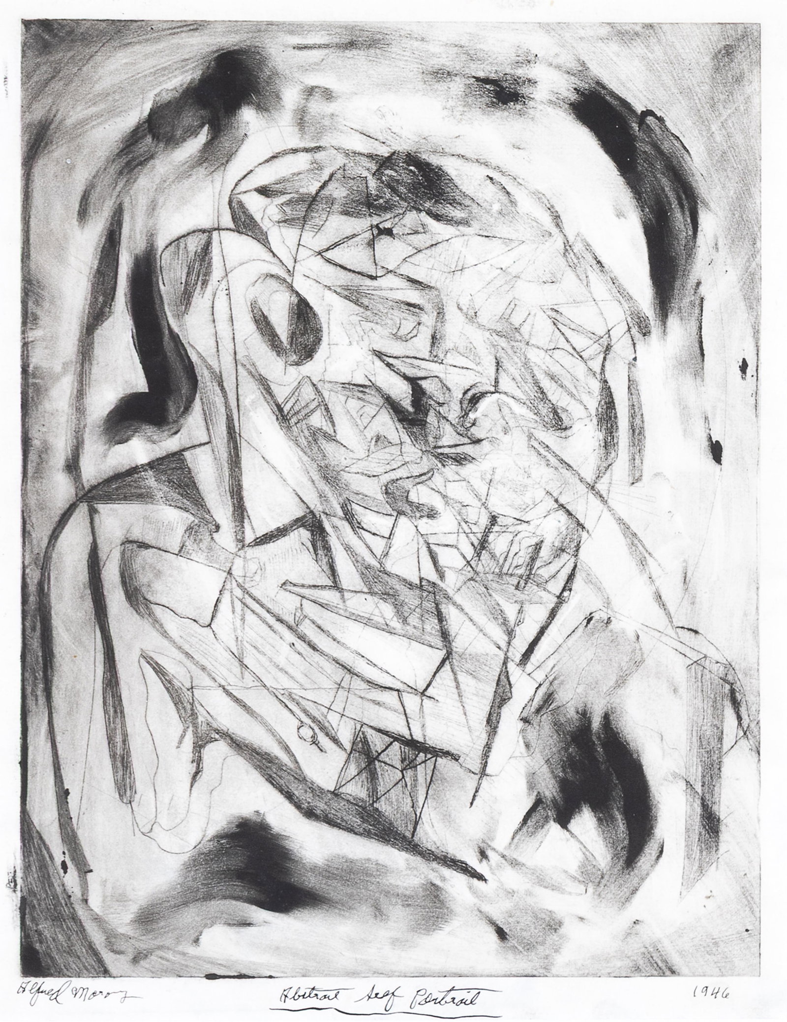Alfred Gwynne Morang, Abstract Self Portrait, 1946 (1 of 2)