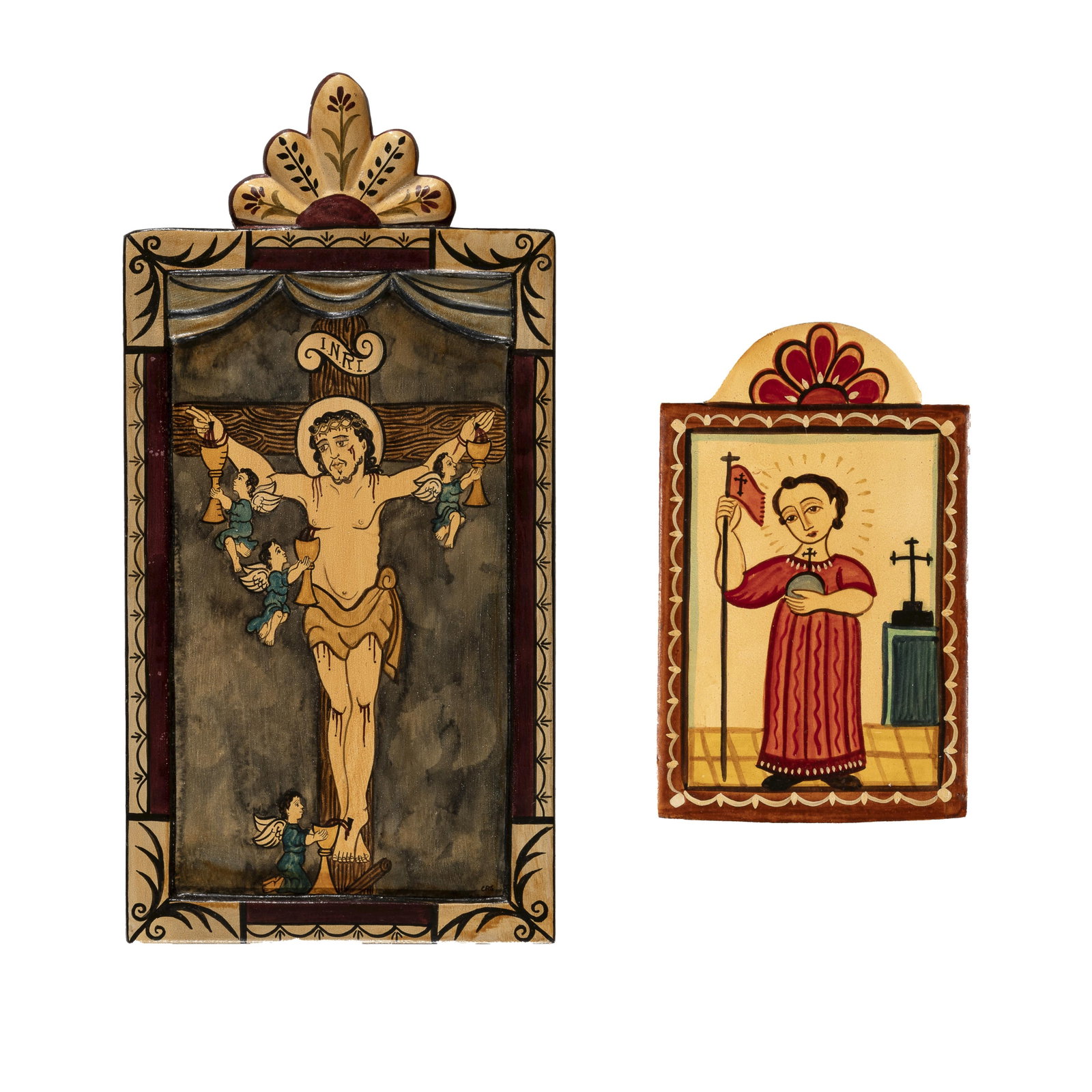 Catherine Robles-Shaw + Nicolas Otero, Two Retablos: Cristo Crucificado, 2004 + Santo Niño de (1 of 5)