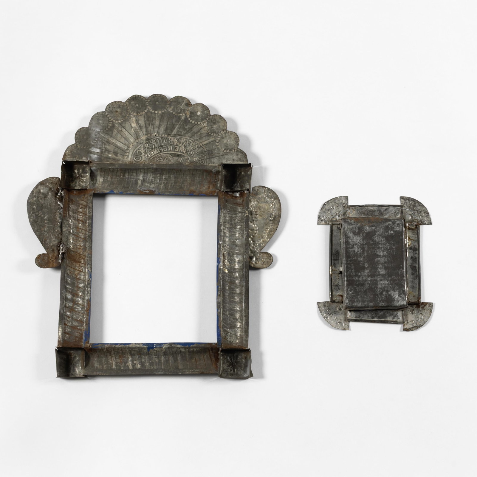 Two Stamped Tin Frames - 2