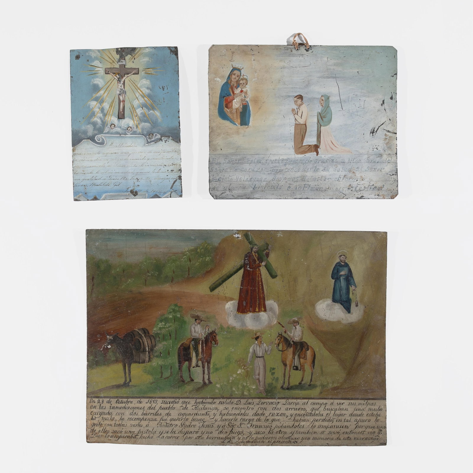 Mexican, Group of Three Ex Votos, ca. 1900 - 1920 (1 of 2)