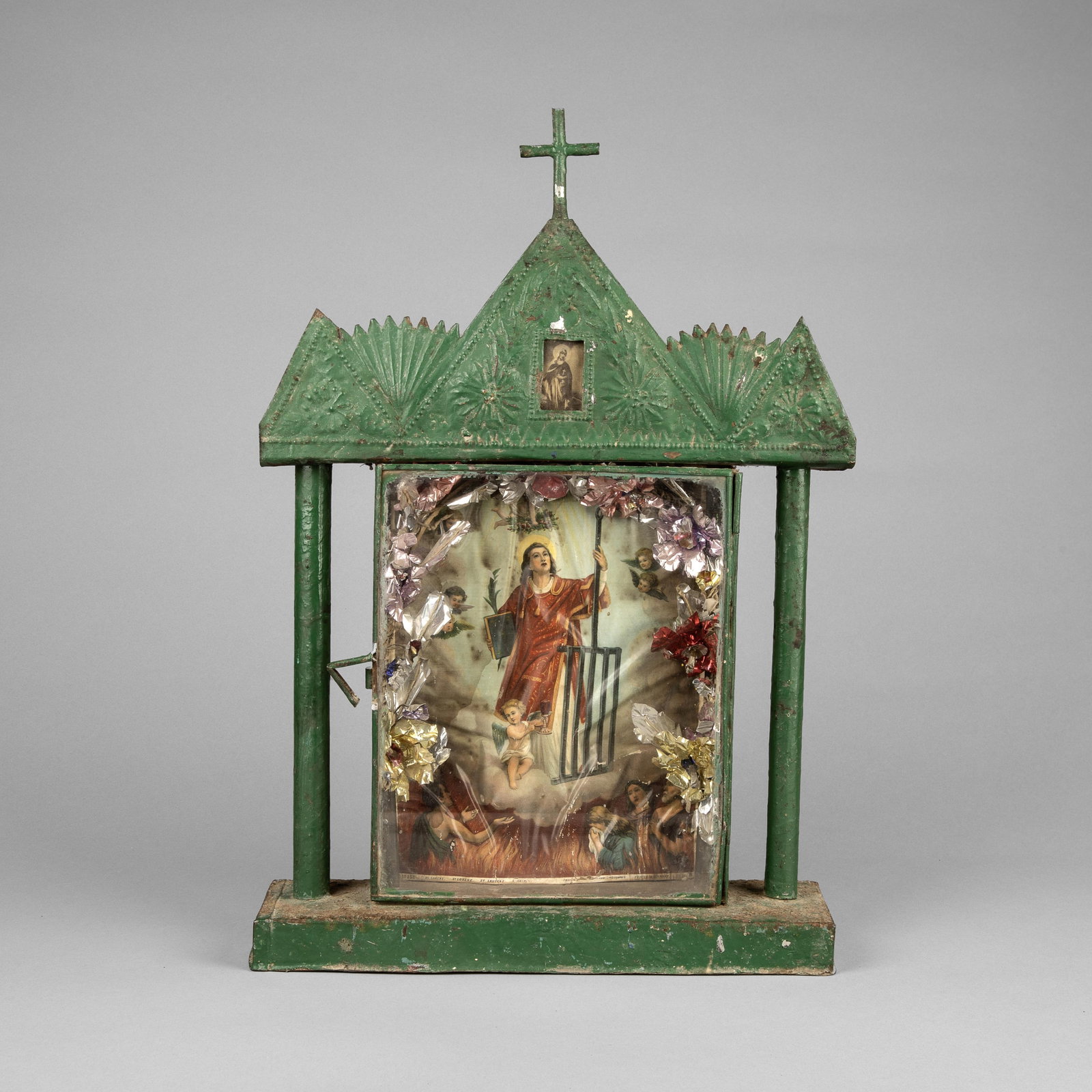 Mexican, Stamped Tin Nicho, ca. 19th Century (1 of 5)