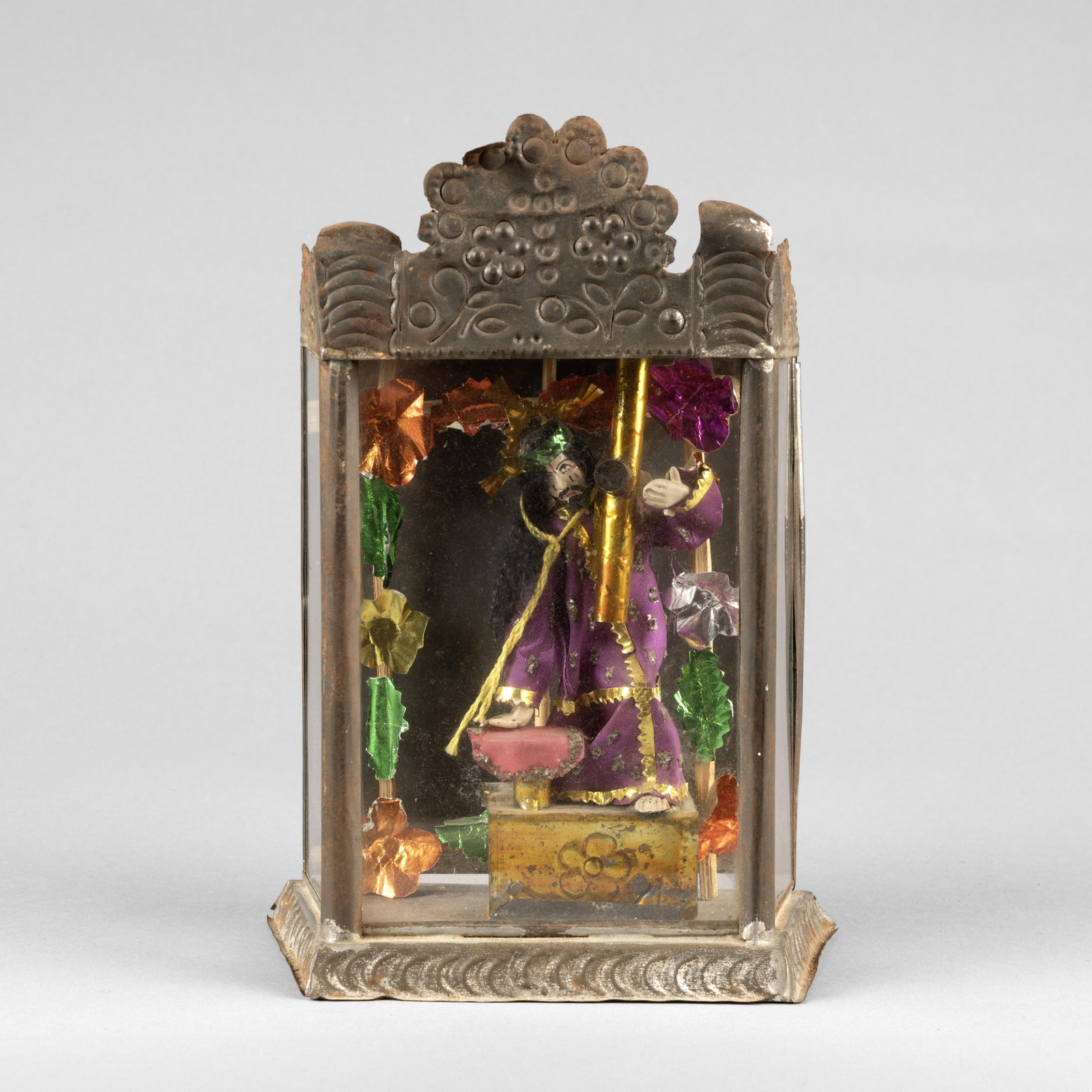 Mexican, Stamped Tin Nicho, ca. 19th Century (1 of 3)