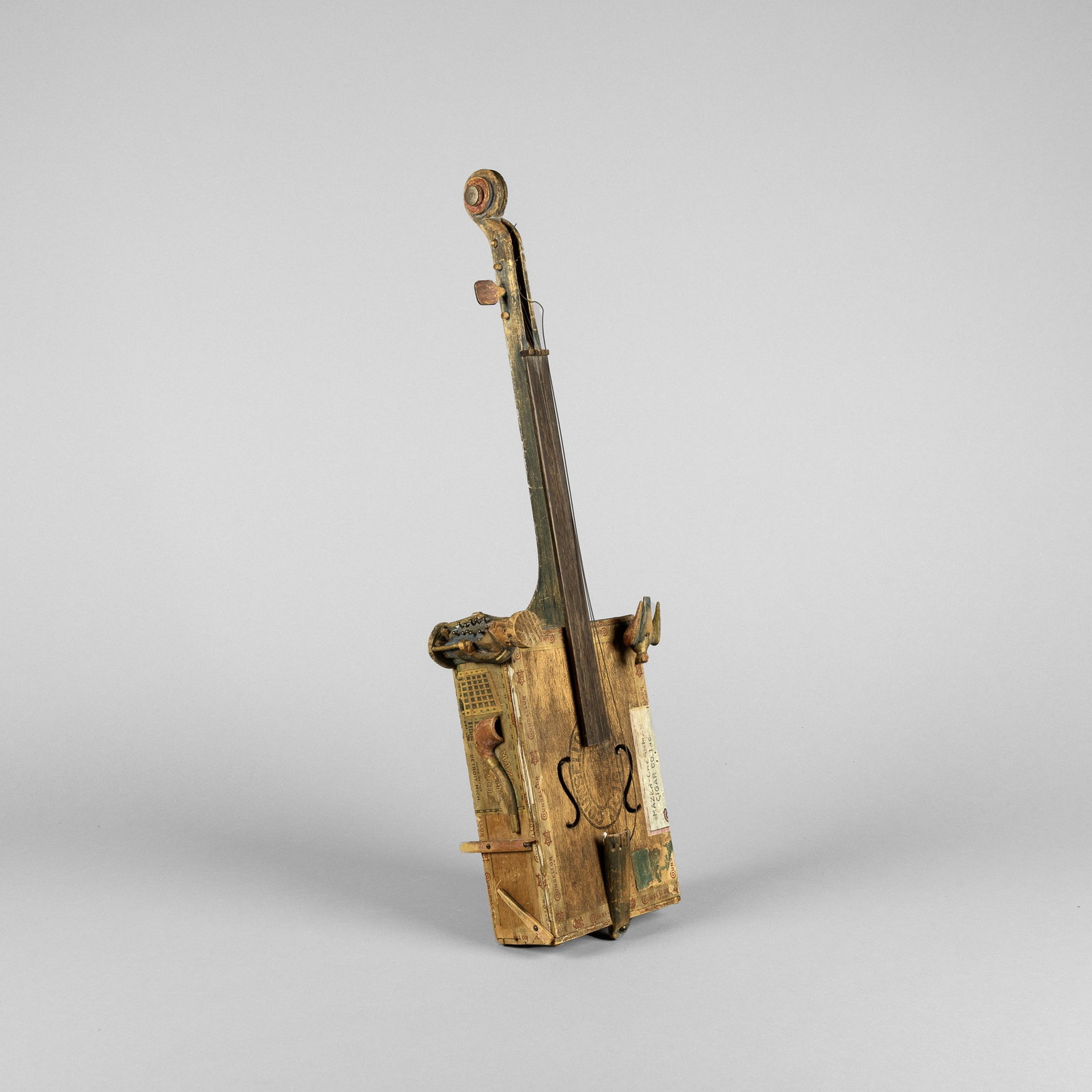 Cigar Box Fiddle, ca. early 20th Century (1 of 4)