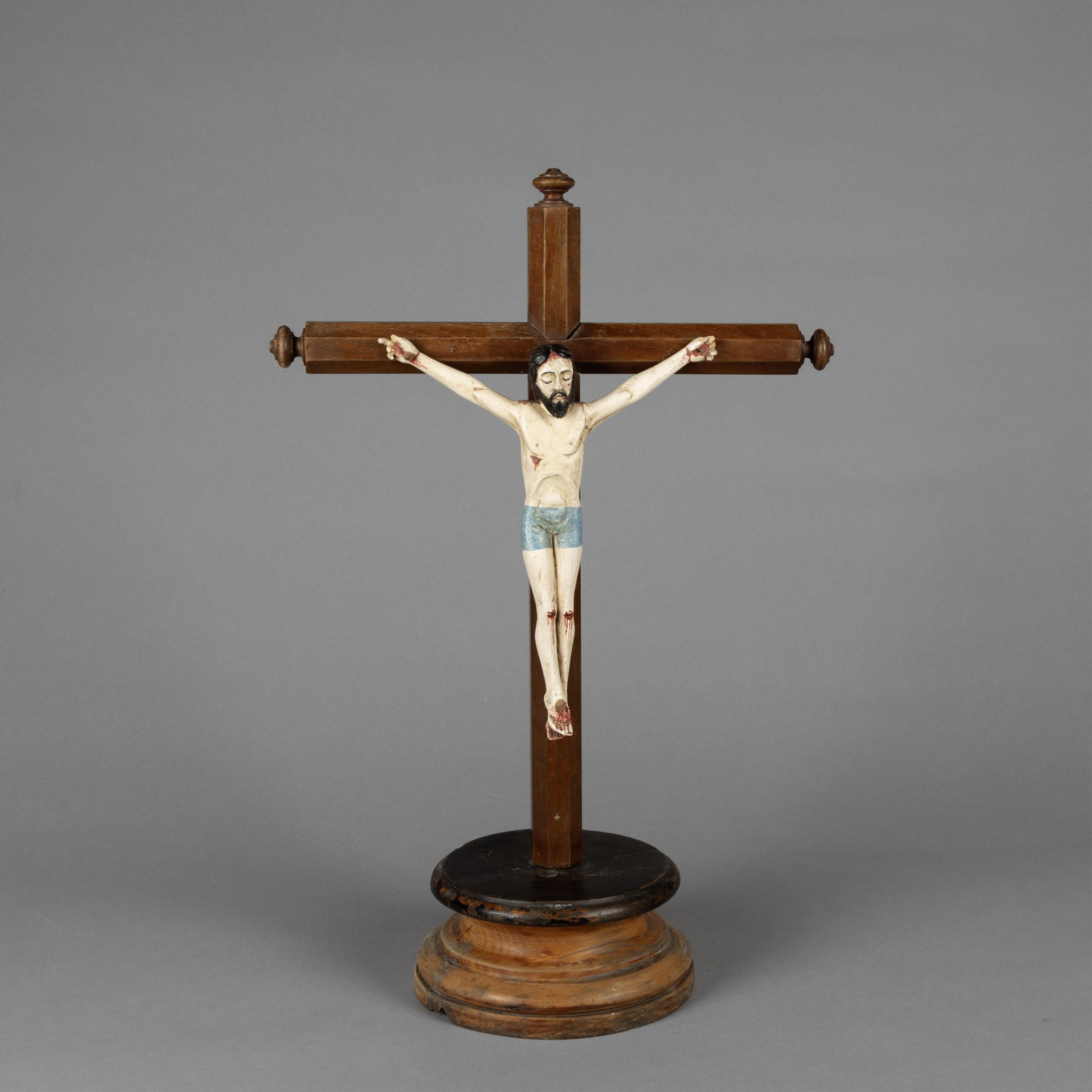 Mexican, Cristo Crucificado with Blue Loincloth, ca. 1900 (1 of 3)