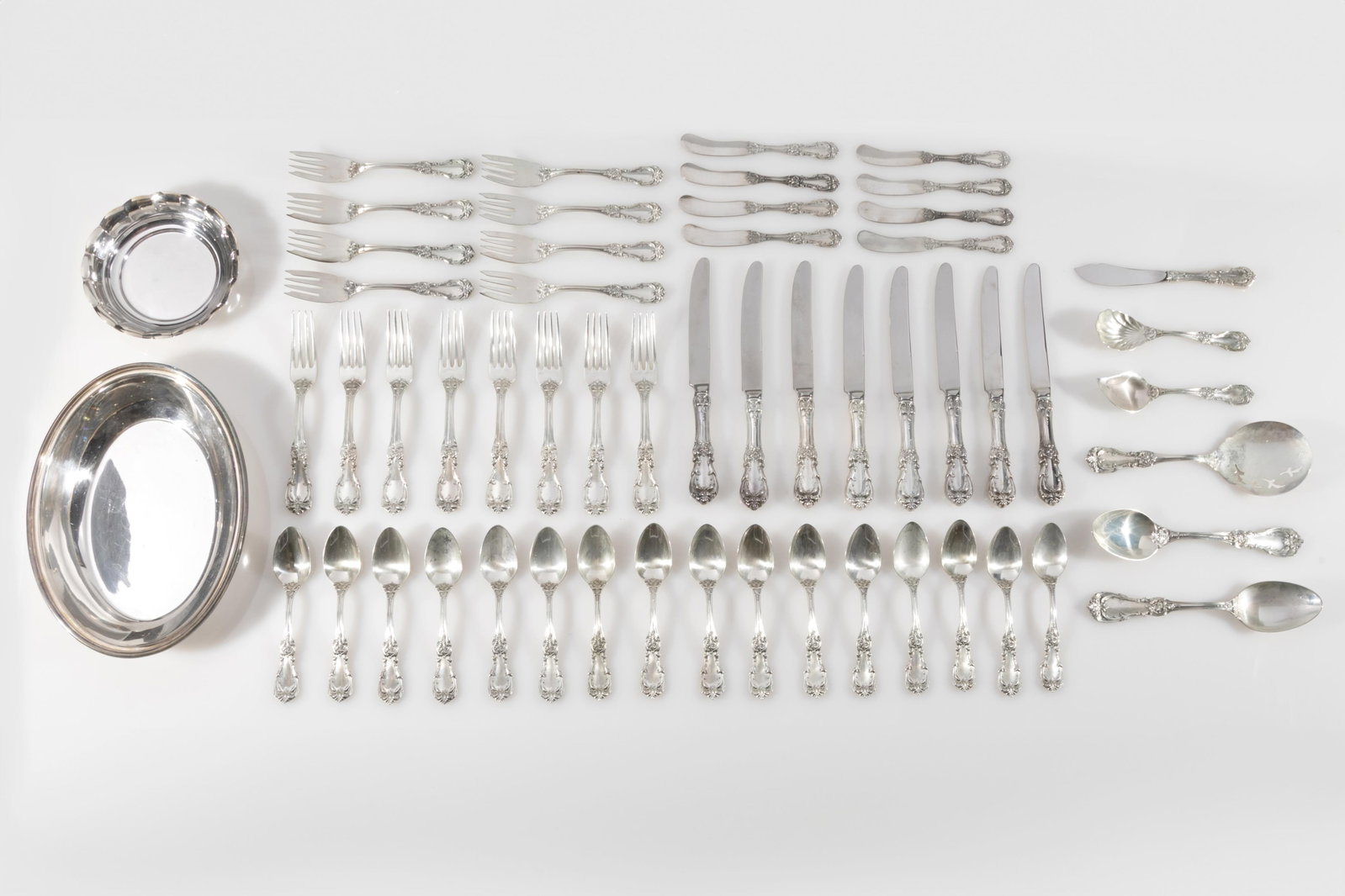 Reed & Barton, Sterling Silver Burgundy Pattern Flatware Service for Eight (1 of 16)