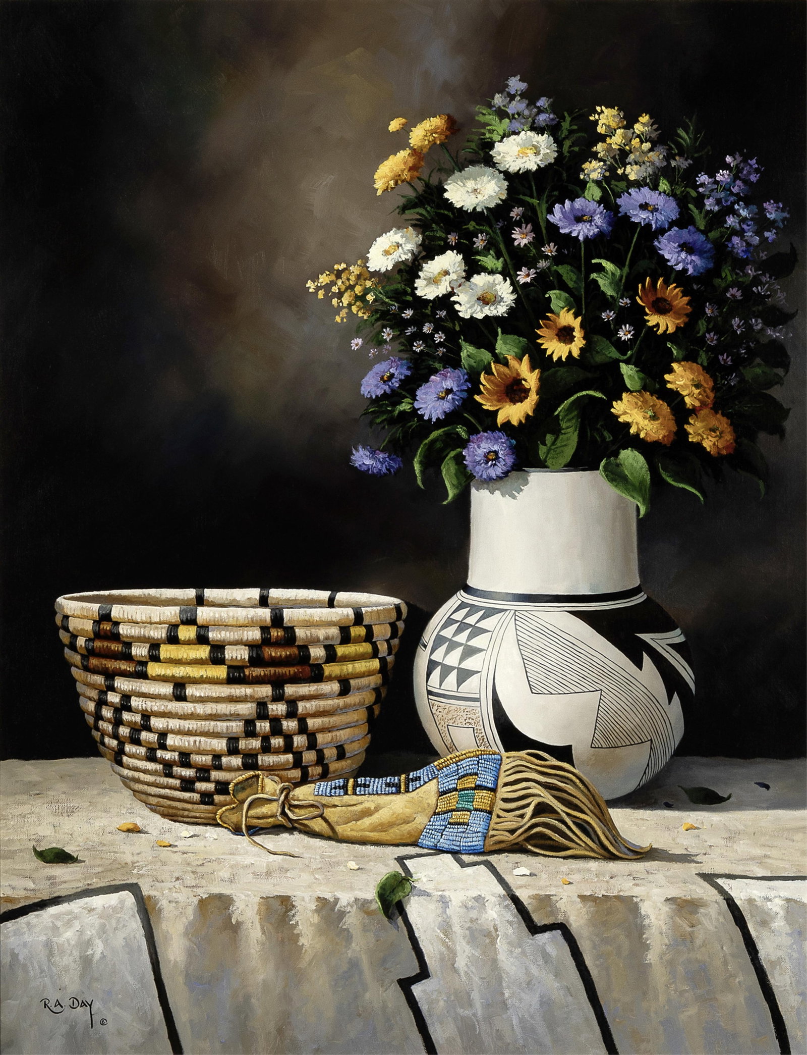 Rose Ann Day, Ageless Elegance: Rose Ann Day b. 1949 Ageless Elegance oil on masonite signed lower left: R. A. DAY / © 30 x 22 1/2 in. (76.2 x 57.2 cm.), frame: 39 x 30 3/4 x 2 1/4 in. (99.1 x 78.1 x 5.7 cm.) Private Collection,