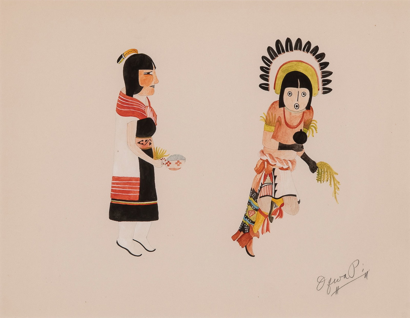 Abel [Oqwa Pi] Sanchez, Untitled (Ceremonial Dance) (1 of 3)