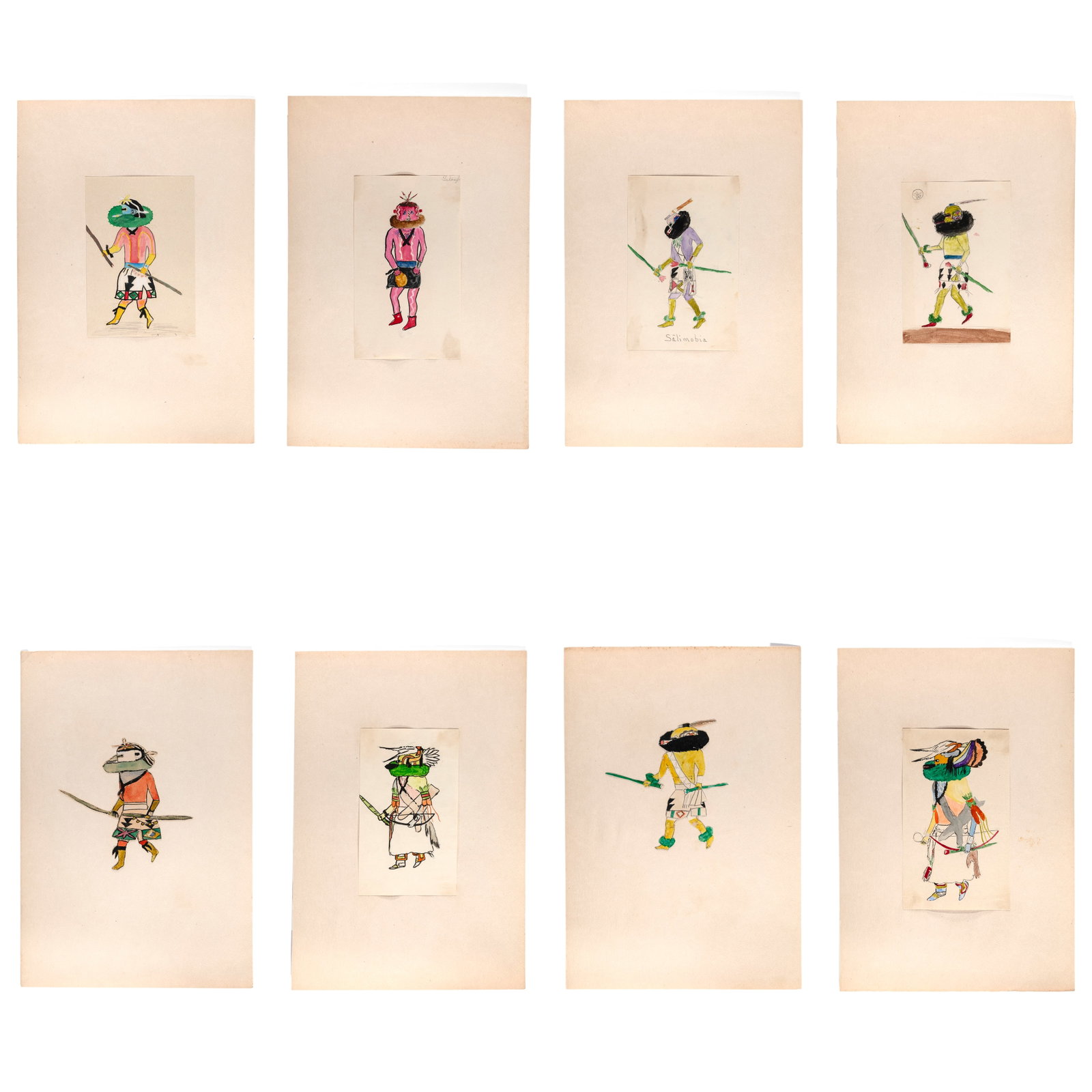 Group of Eight Student Watercolors, ca. 1925 - 1945 (1 of 20)