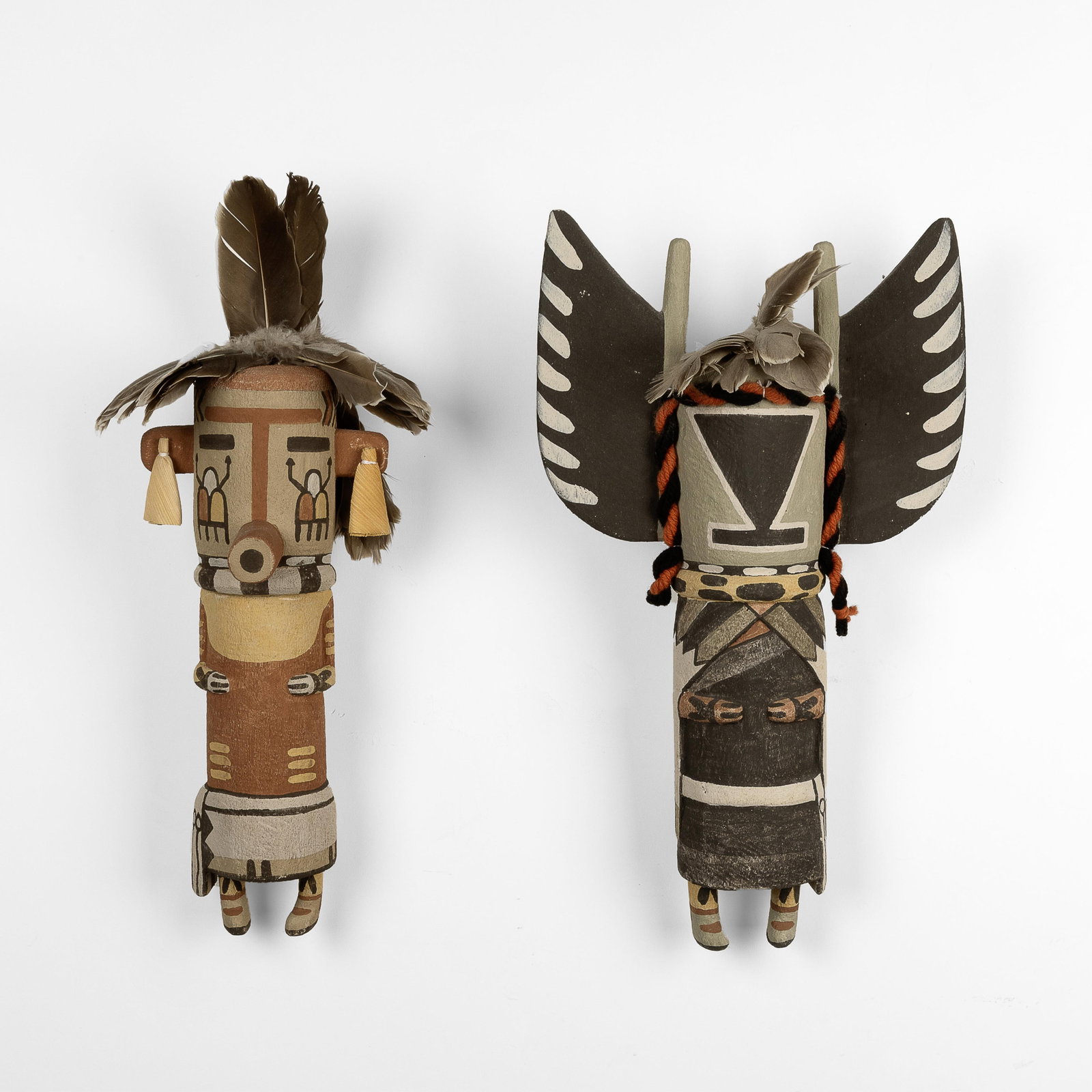 Manfred Susunkewa, Two Katsinam: Angwusnasomtaq (Crow Mother) + Nakyatsop (Silent / Salako Warrior) (1 of 4)