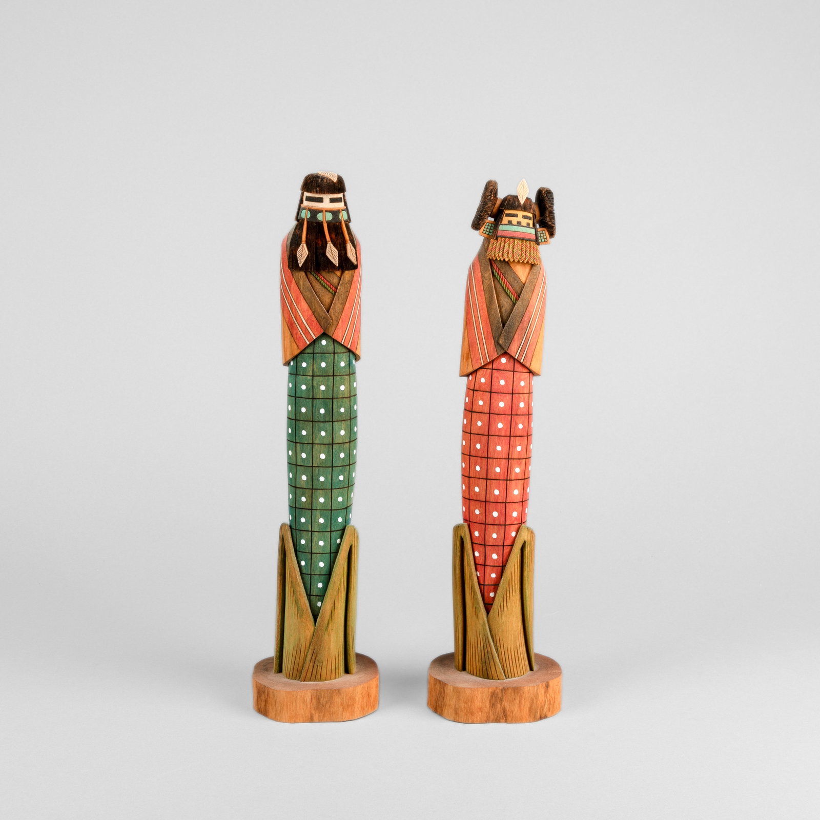 Elmer Yungotsuna, Two Katsinam: Longhair Mana + Hemis Mana (1 of 4)