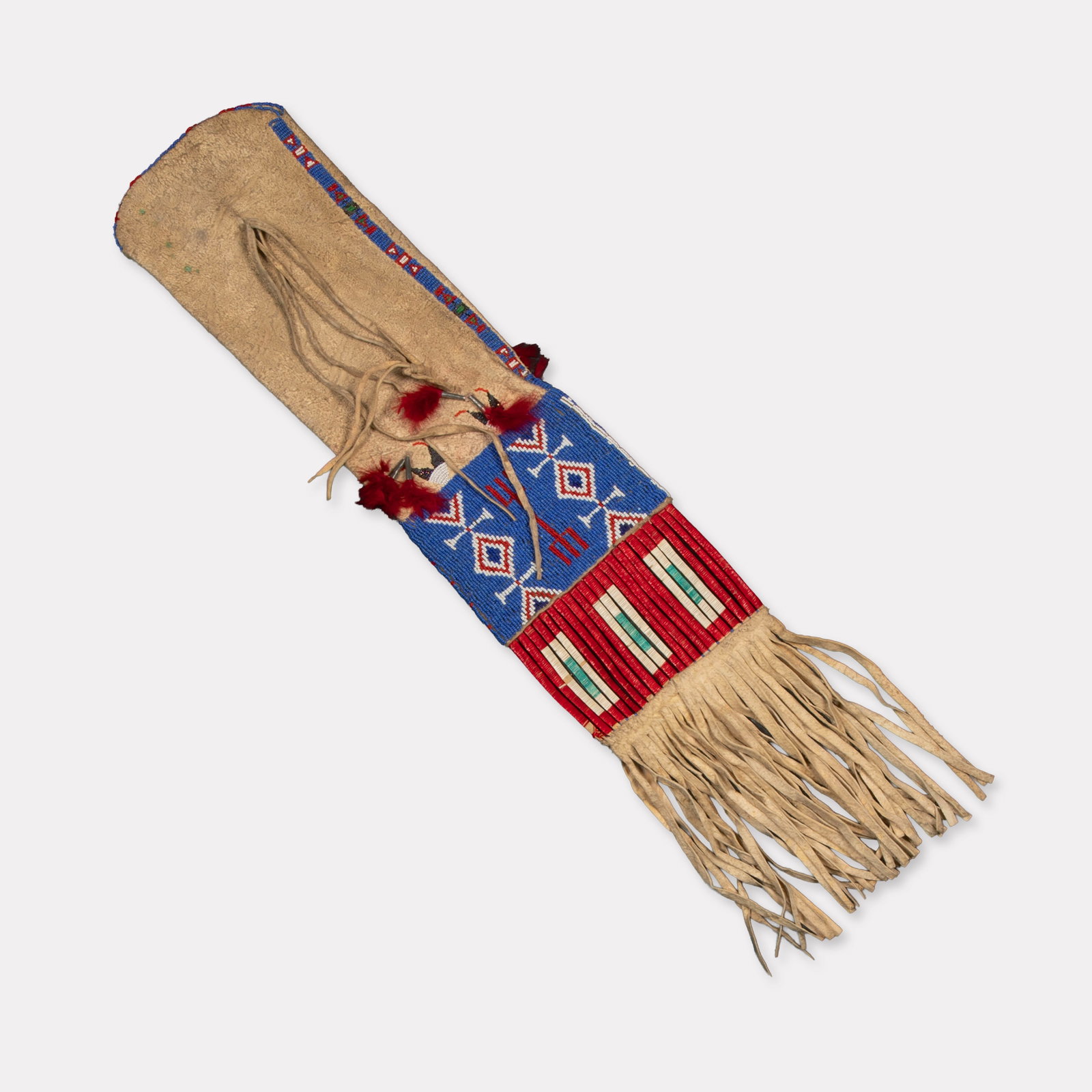 Sioux, Beaded Pipebag with Quillwork, ca. 1940 (1 of 3)