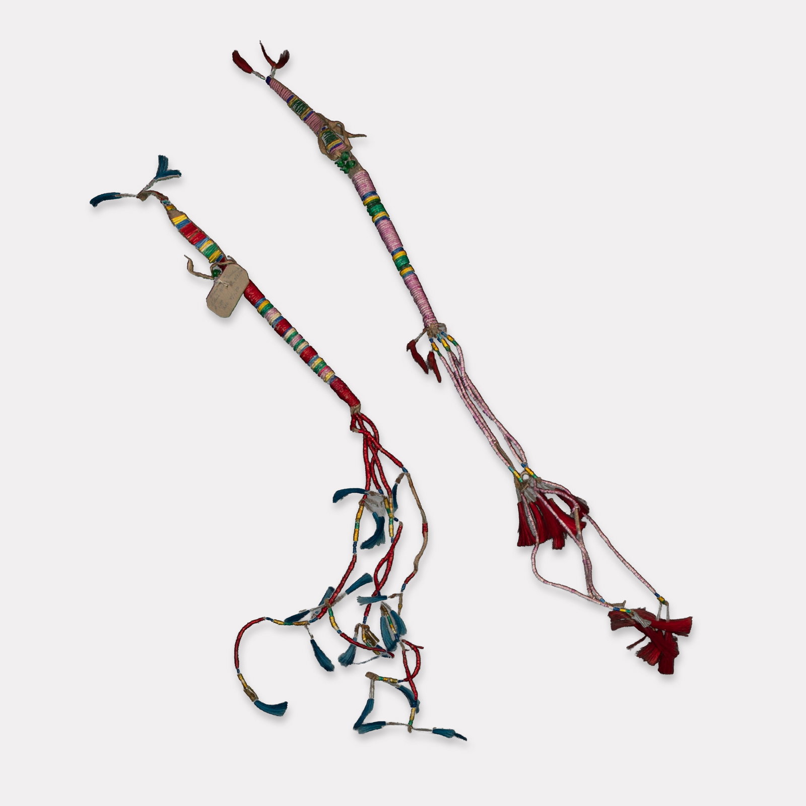Sioux, Two Quilled Awl Cases, ca. 1940 (1 of 2)