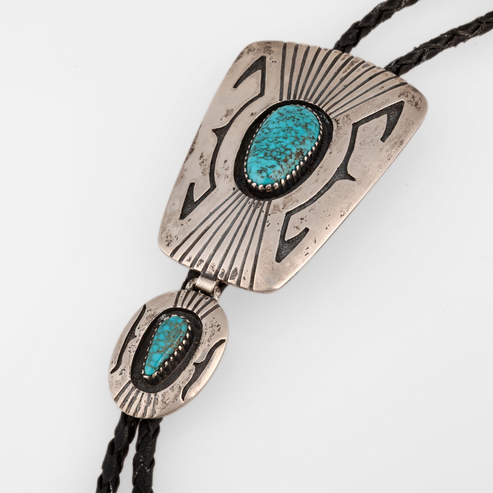 Julian Lovato, Sterling Silver Bolo with Turquoise Cabochons, ca. 1965 (1 of 3)