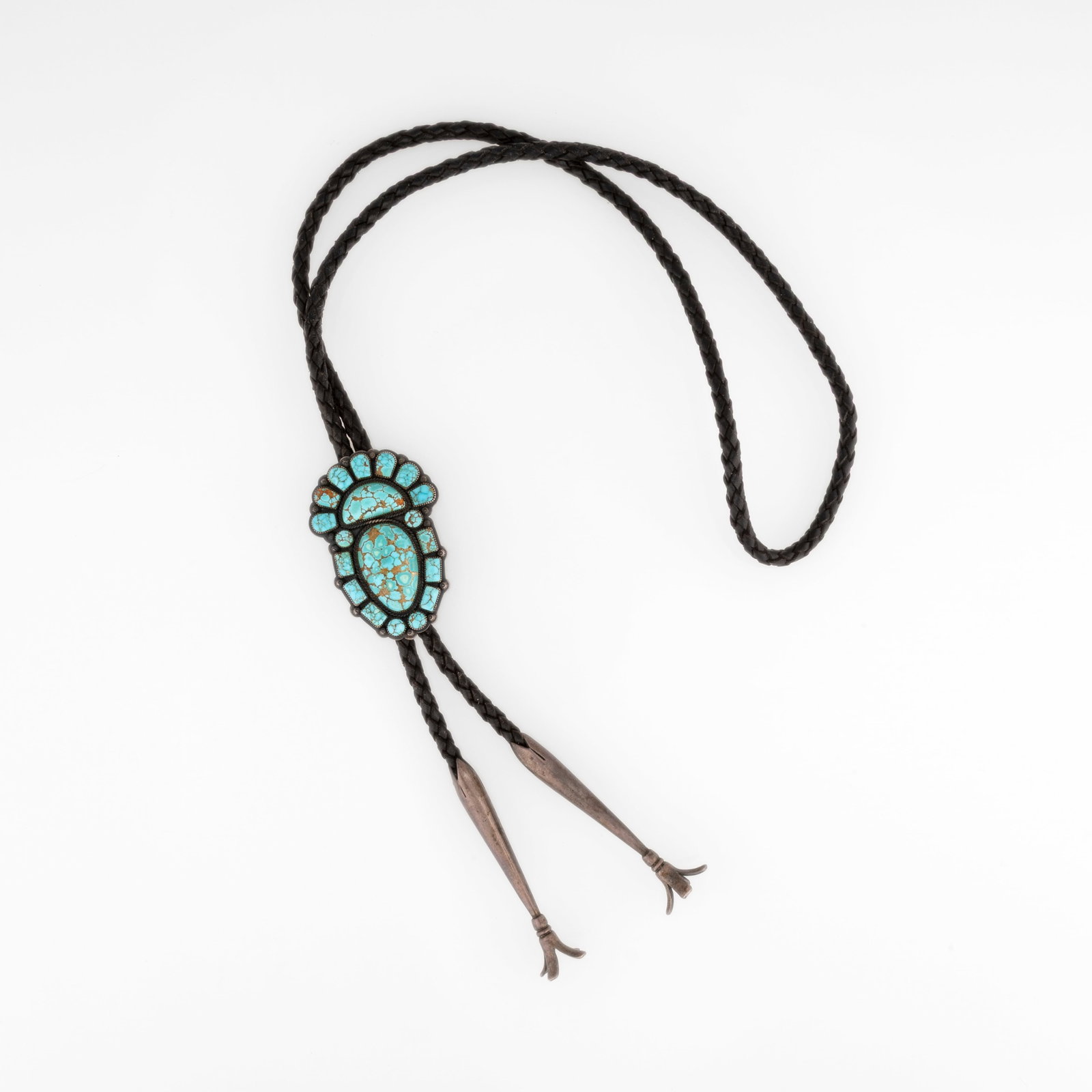 Diné (Navajo), Sterling Silver Bolo with Turquoise Cabochons, ca. 2010 (1 of 3)