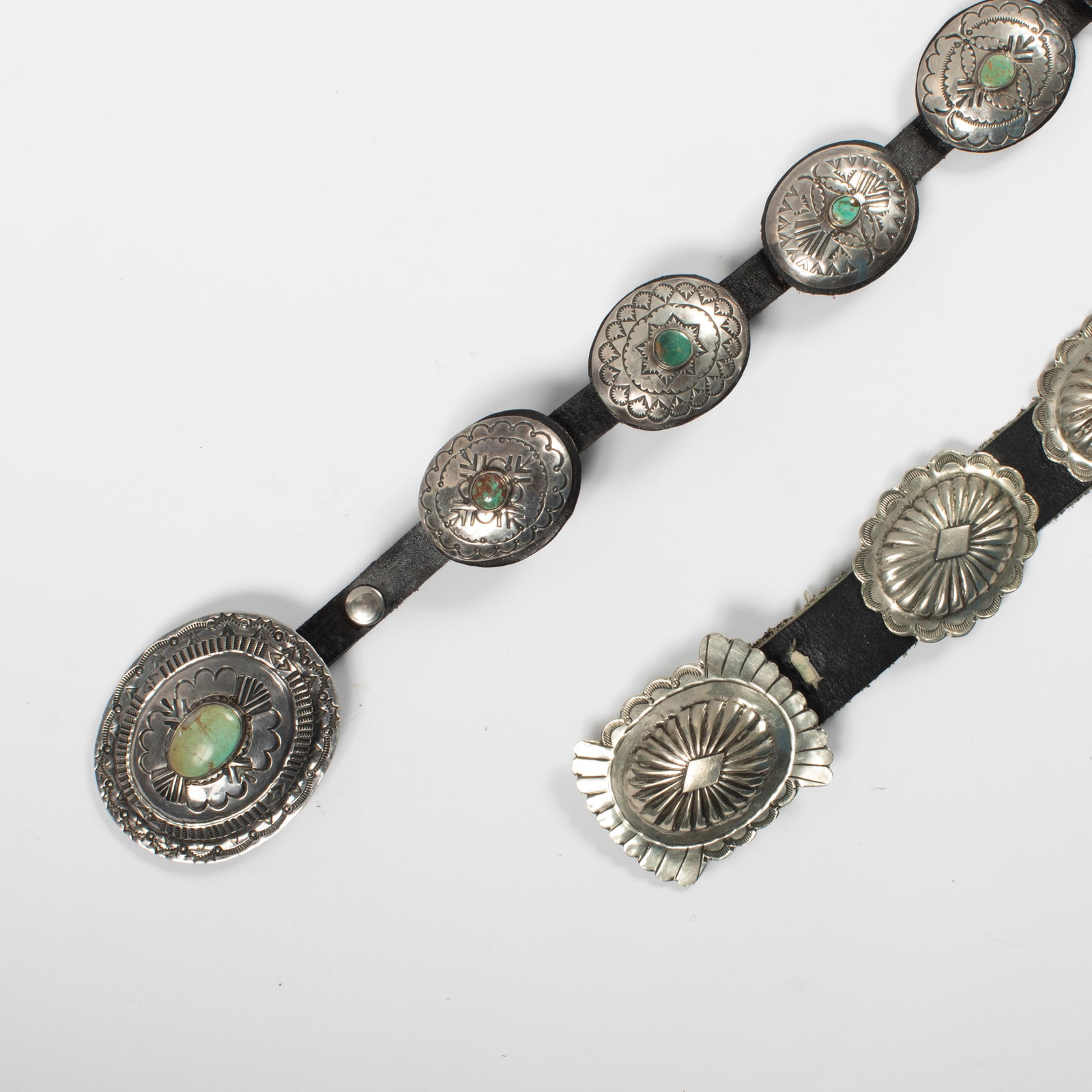 Two Silver Concho Belts
