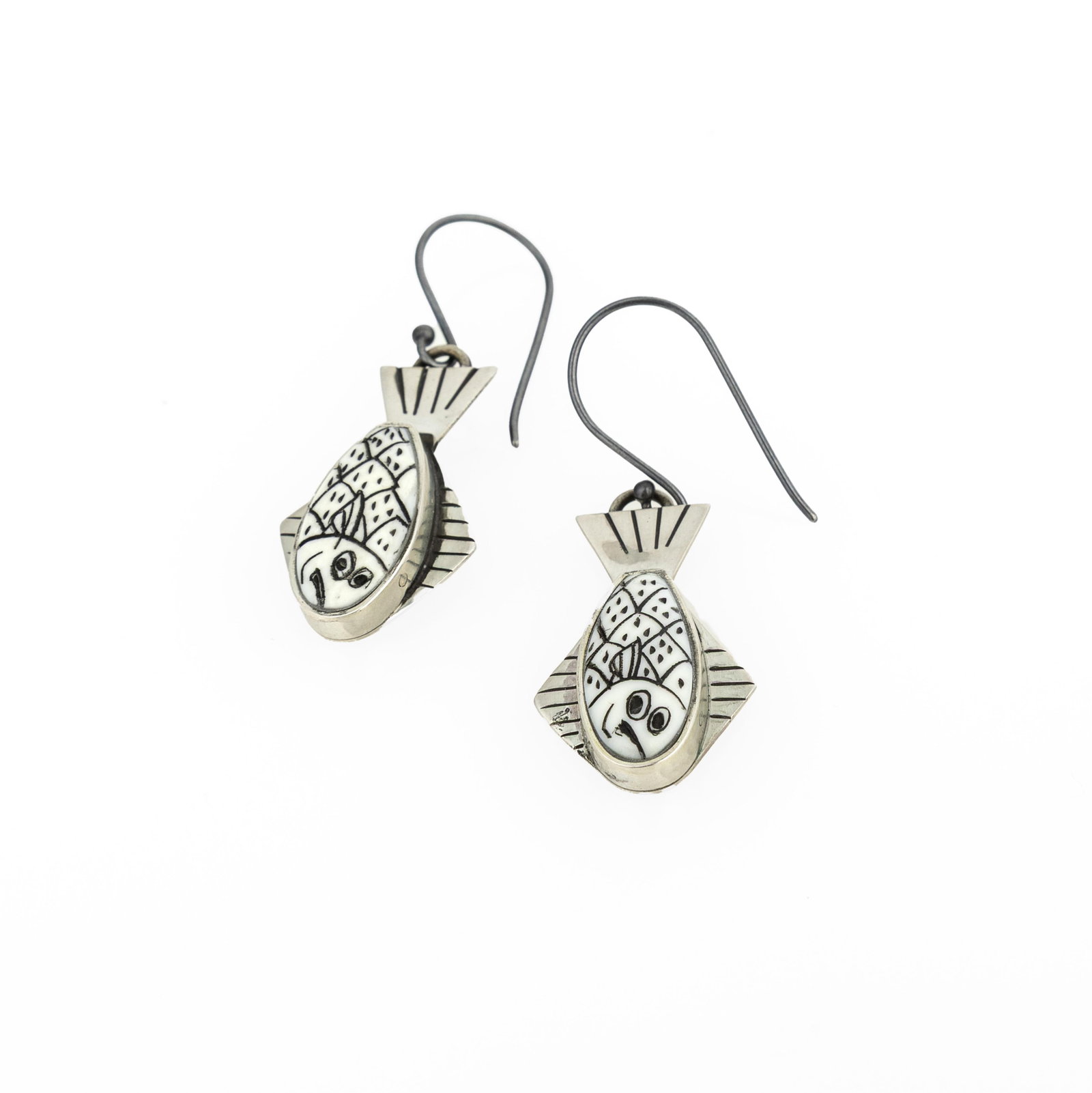 Dawn Wallace, Sterling Silver Halibut Earrings (1 of 3)