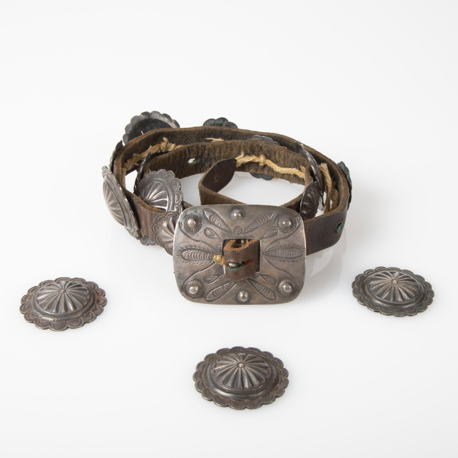 Diné (Navajo), Concho Belt, ca. 1935 (1 of 3)
