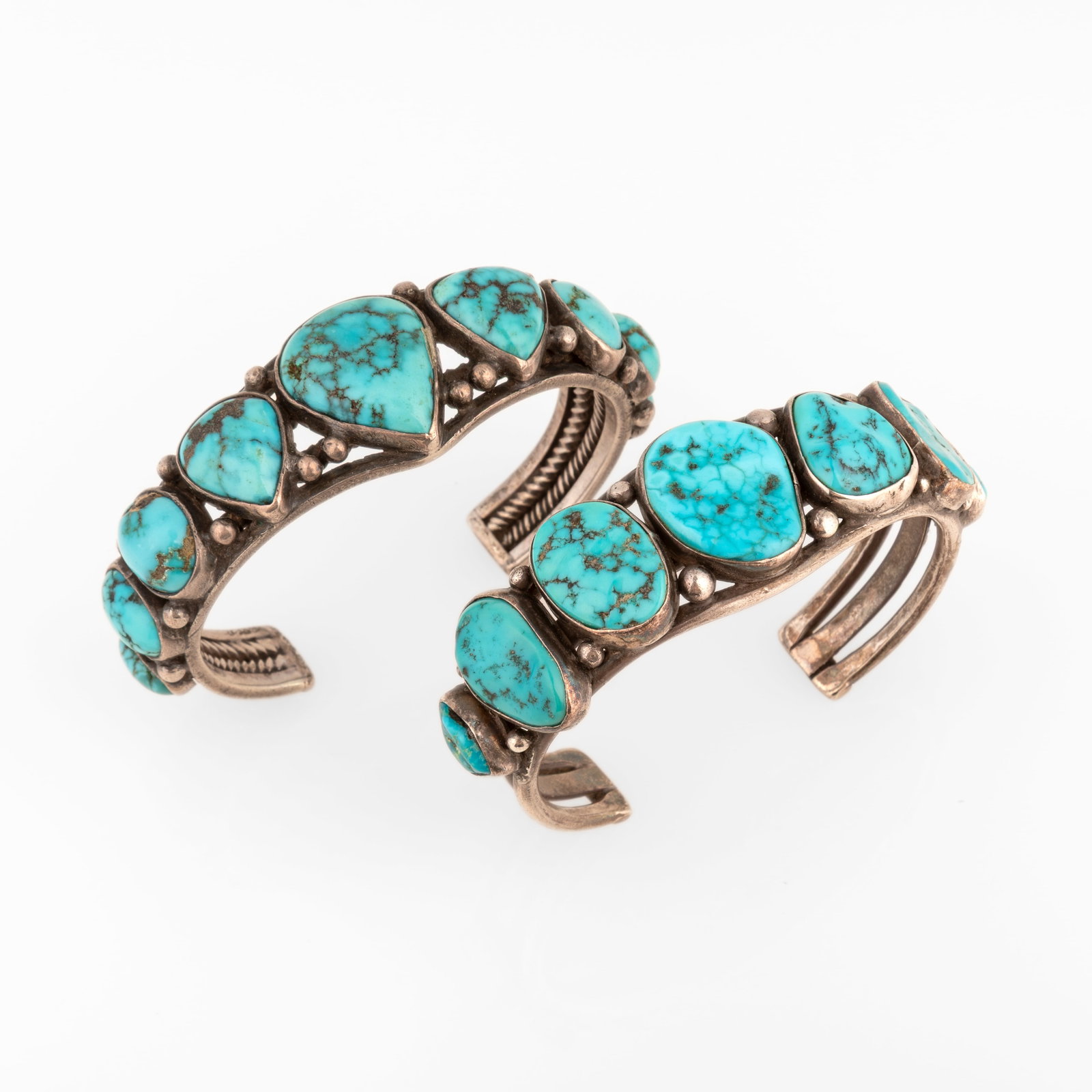 Two Turquoise Row Cuffs